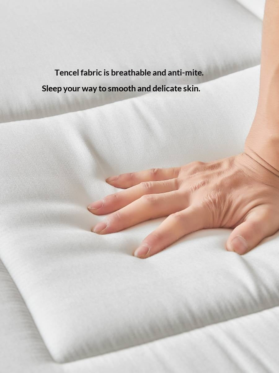 Latex Zero-Glue Mattress with Natural Jute Cover — Eco-Friendly, Soft, Thick Mattress with Independent Springs