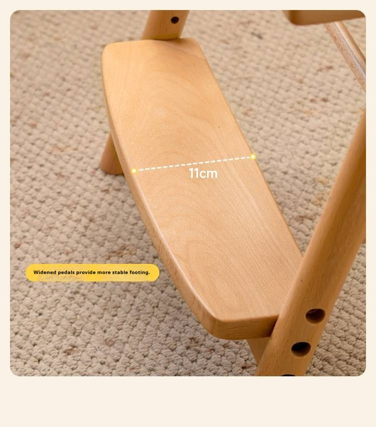 Oak, Beech Solid Wood Kids Chair Height-Adjustable