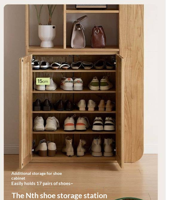 Ash Solid Wood Partition Cabinet