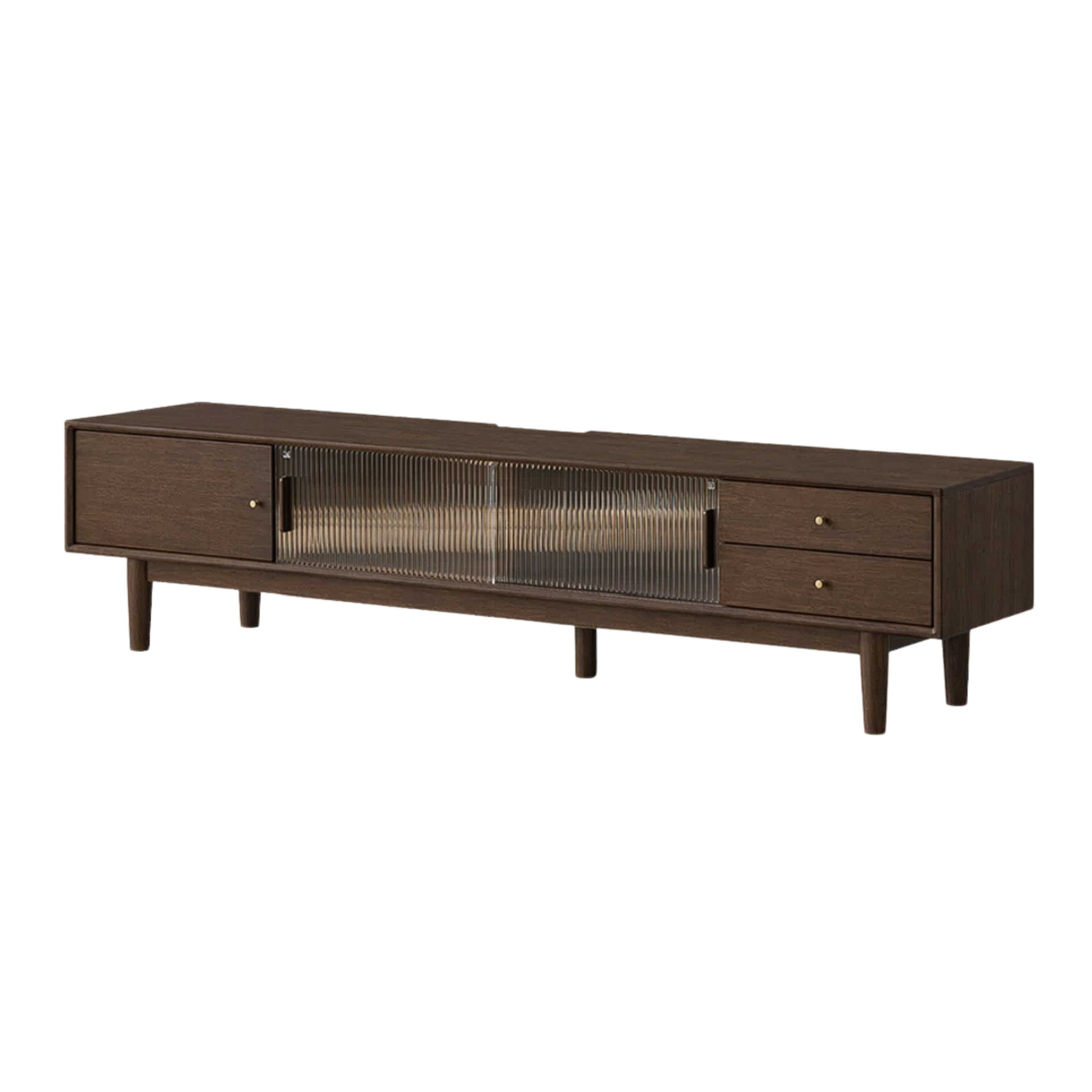 Golden Sandalwood, Rosewood Solid Wood Modern TV Stand