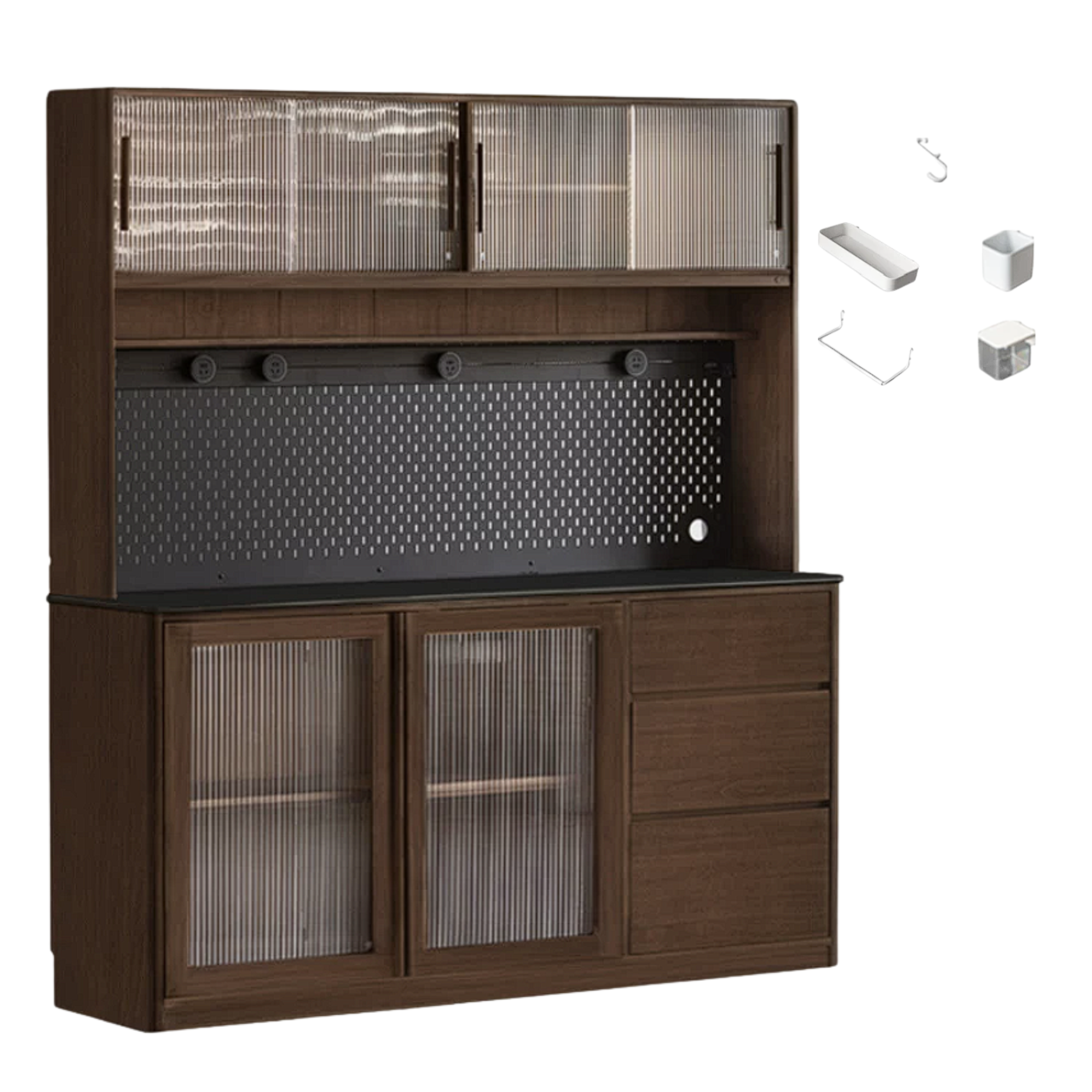 Sandalwood, Ash Solid Wood Rock Board Modern Sideboard