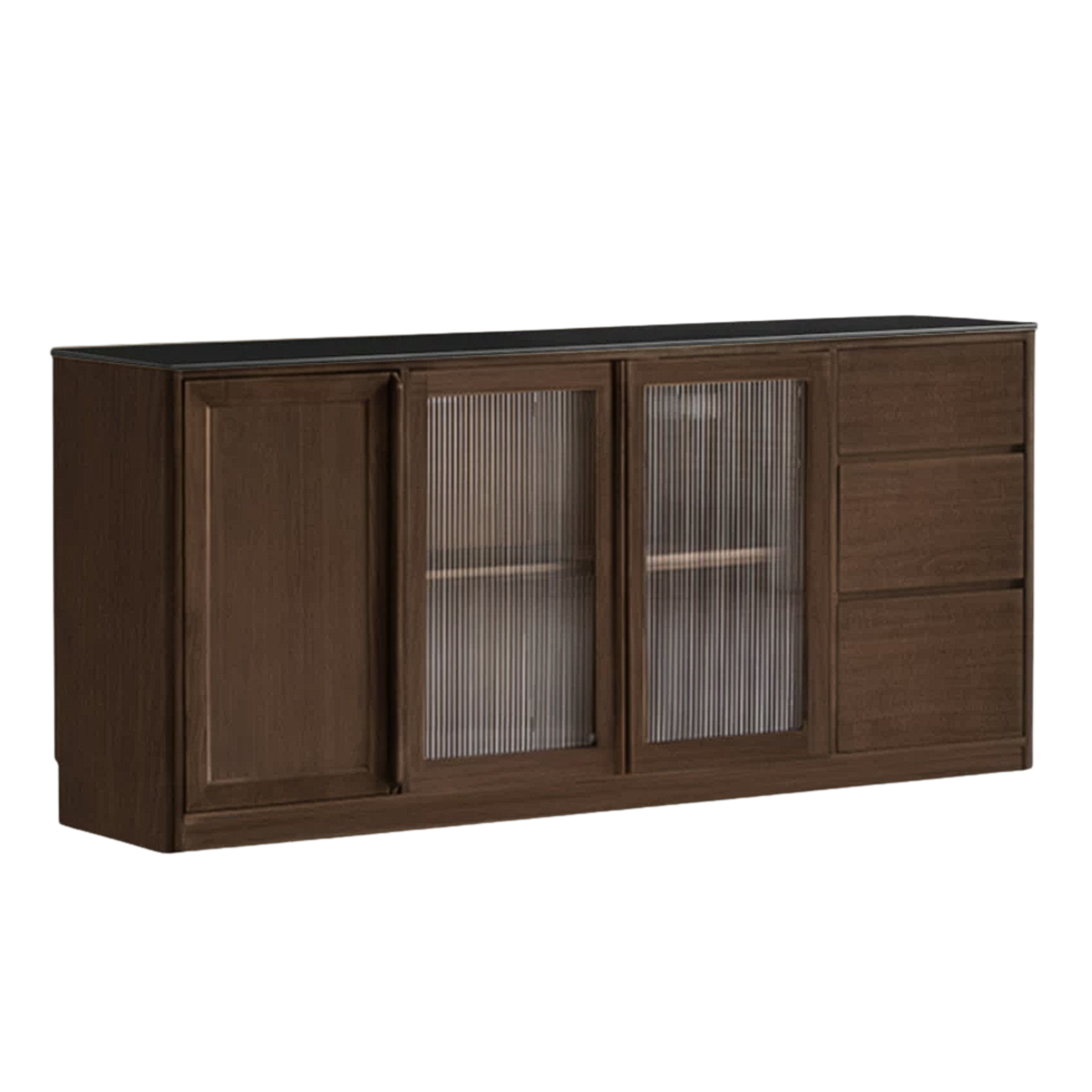 Sandalwood, Ash Solid Wood Rock Board Modern Sideboard