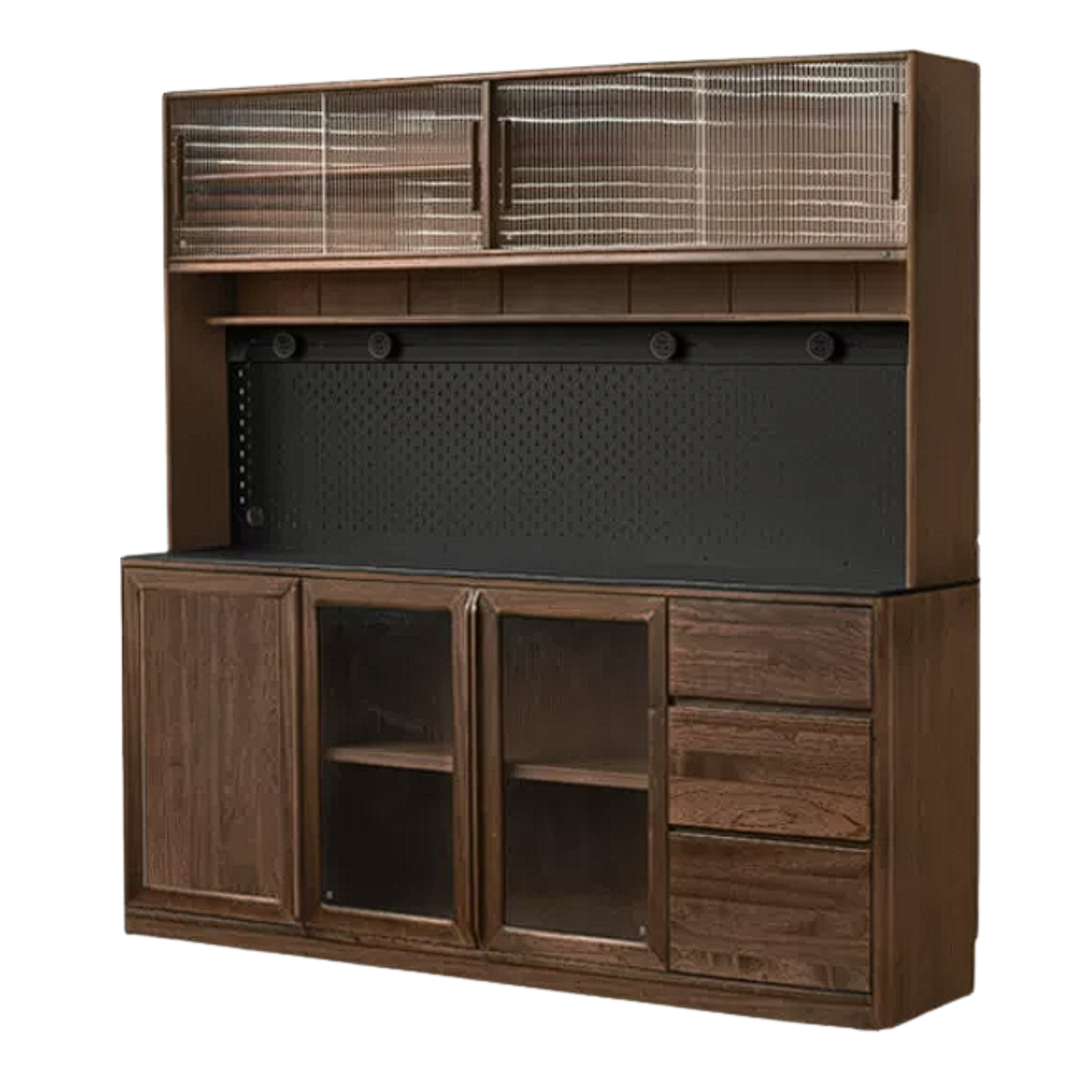 Sandalwood, Ash Solid Wood Rock Board Modern Sideboard