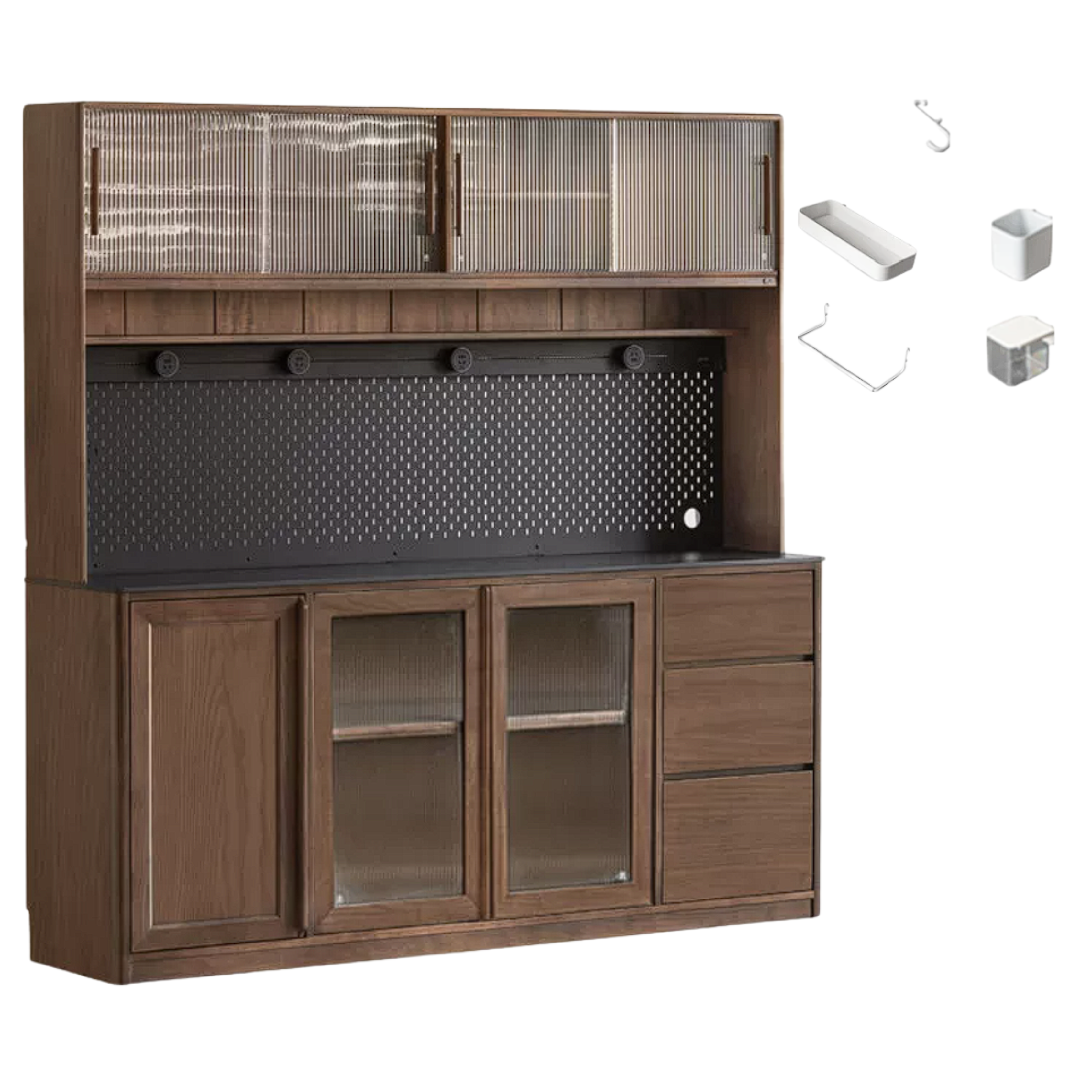 Sandalwood, Ash Solid Wood Rock Board Modern Sideboard