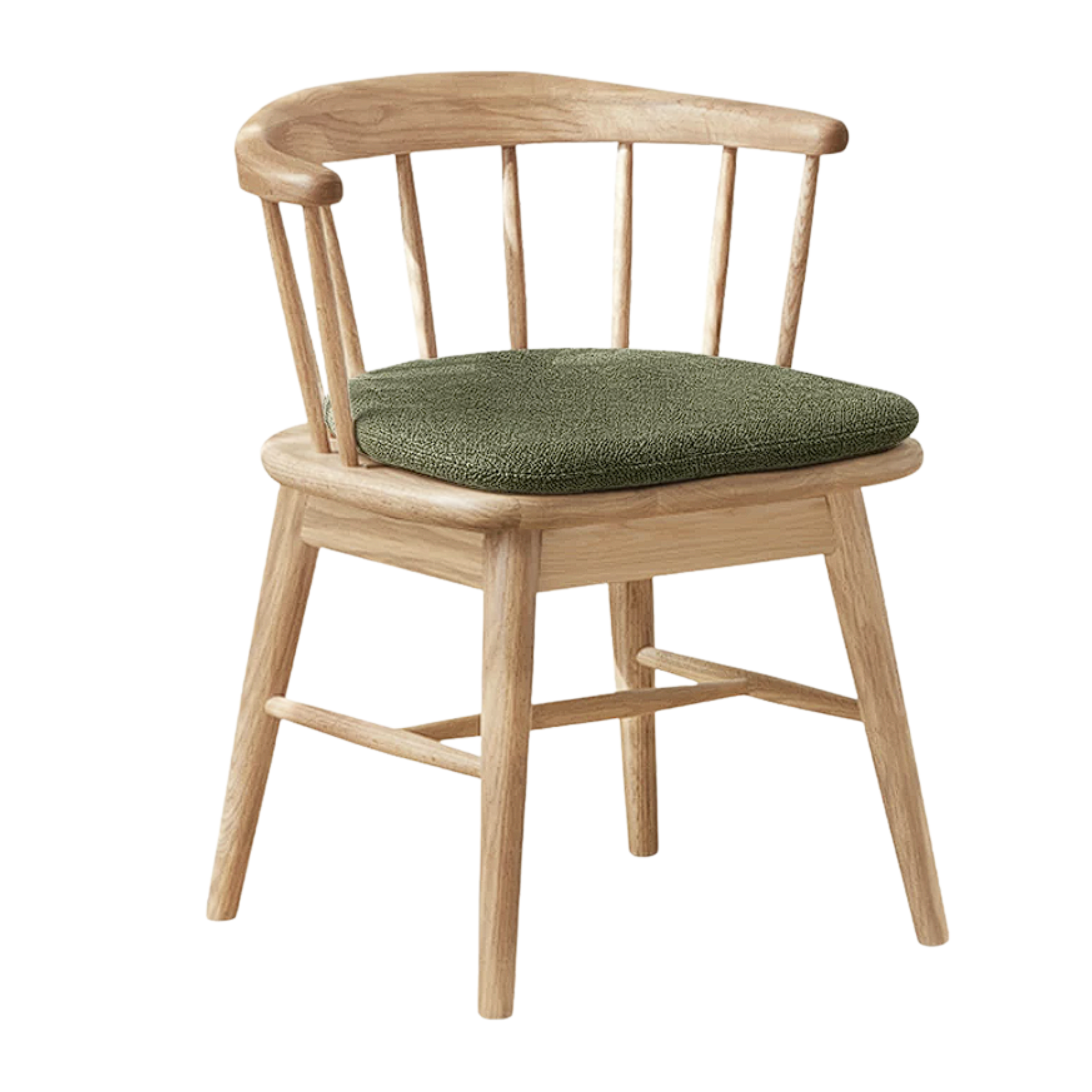 Black Walnut, Cherry, Ash, Oak Solid Wood Modern Rotating Soft Chair