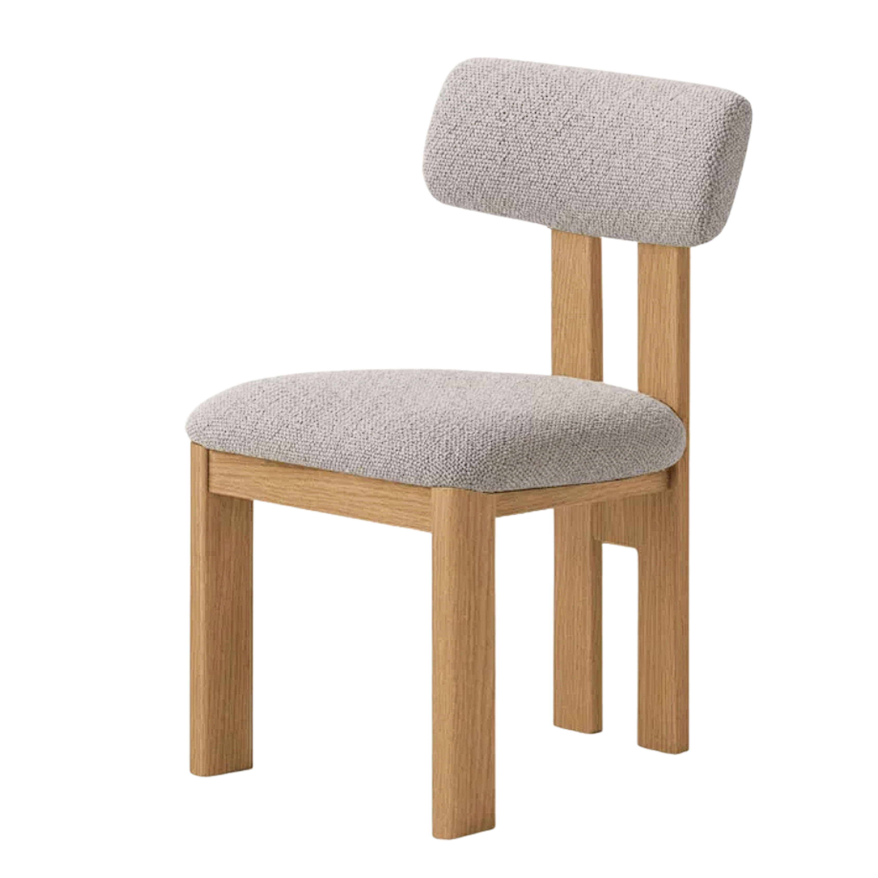 4 pcs -Oak, Black walnut solid wood Upholstered Dining Chair, Postmodern Retro