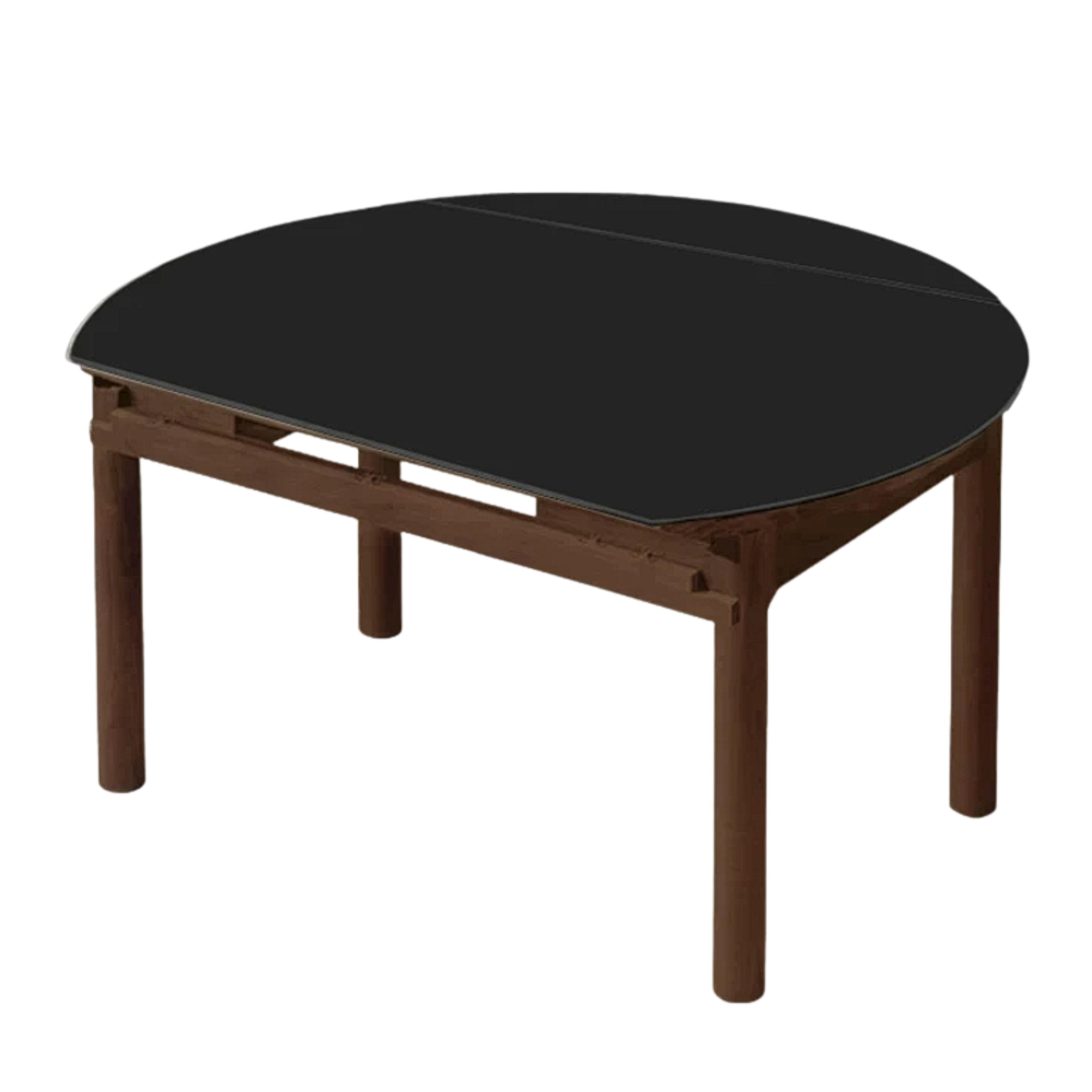 Black Walnut, Ash, Oak, Golden Pearwood Solid Wood Folding Round Dining Table