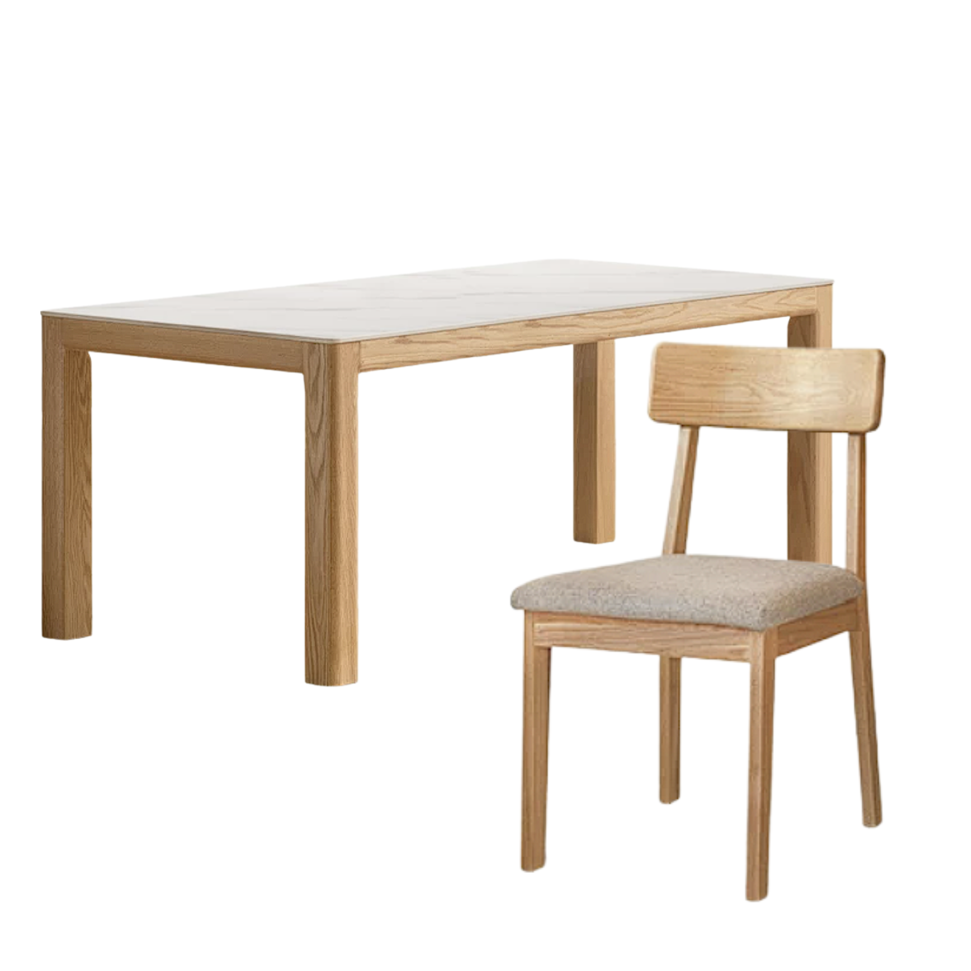 Oak Solid Wood Simple Shape Dining Table