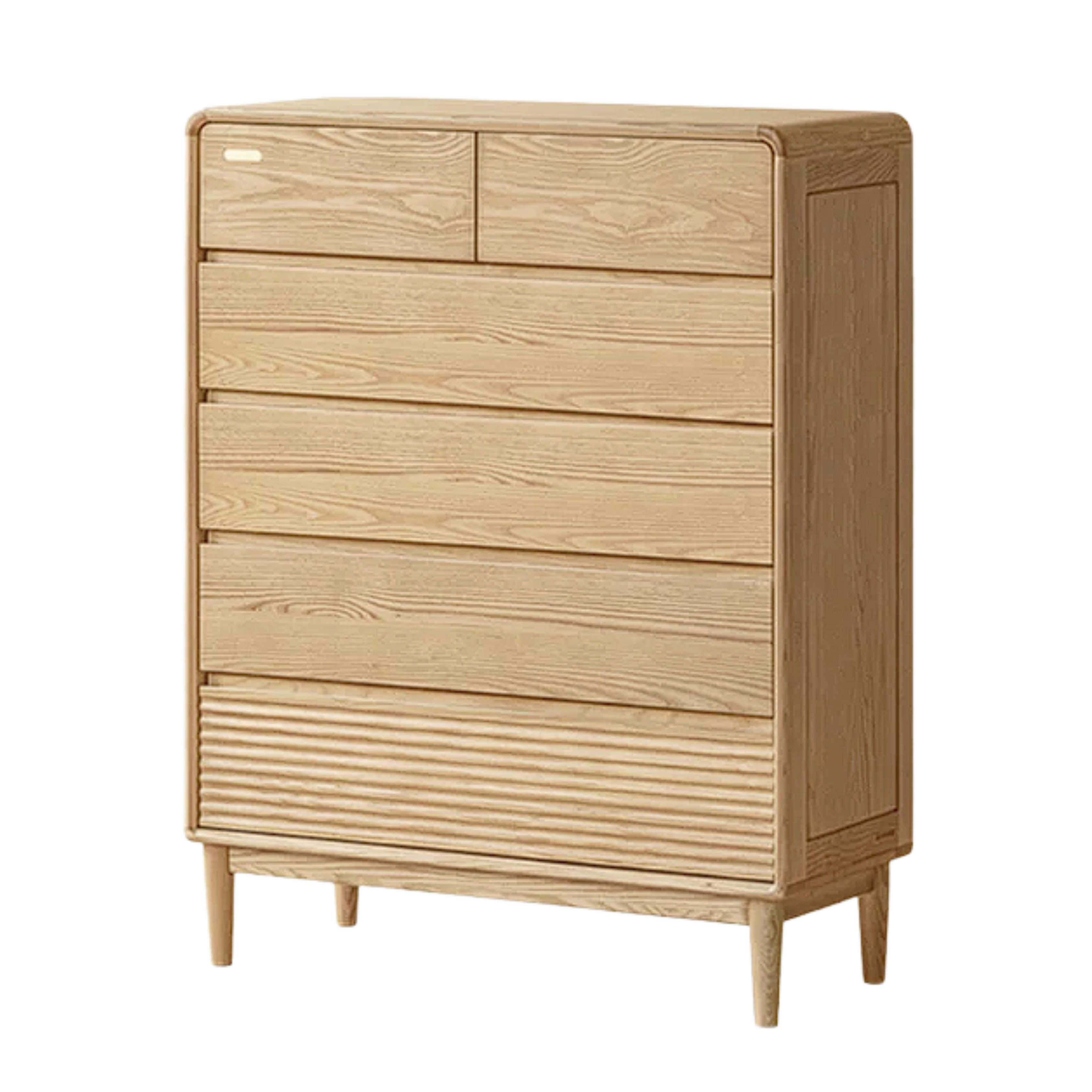 Ash, Oak Solid Wood Chest of Drawers with Modern Minimalist Design