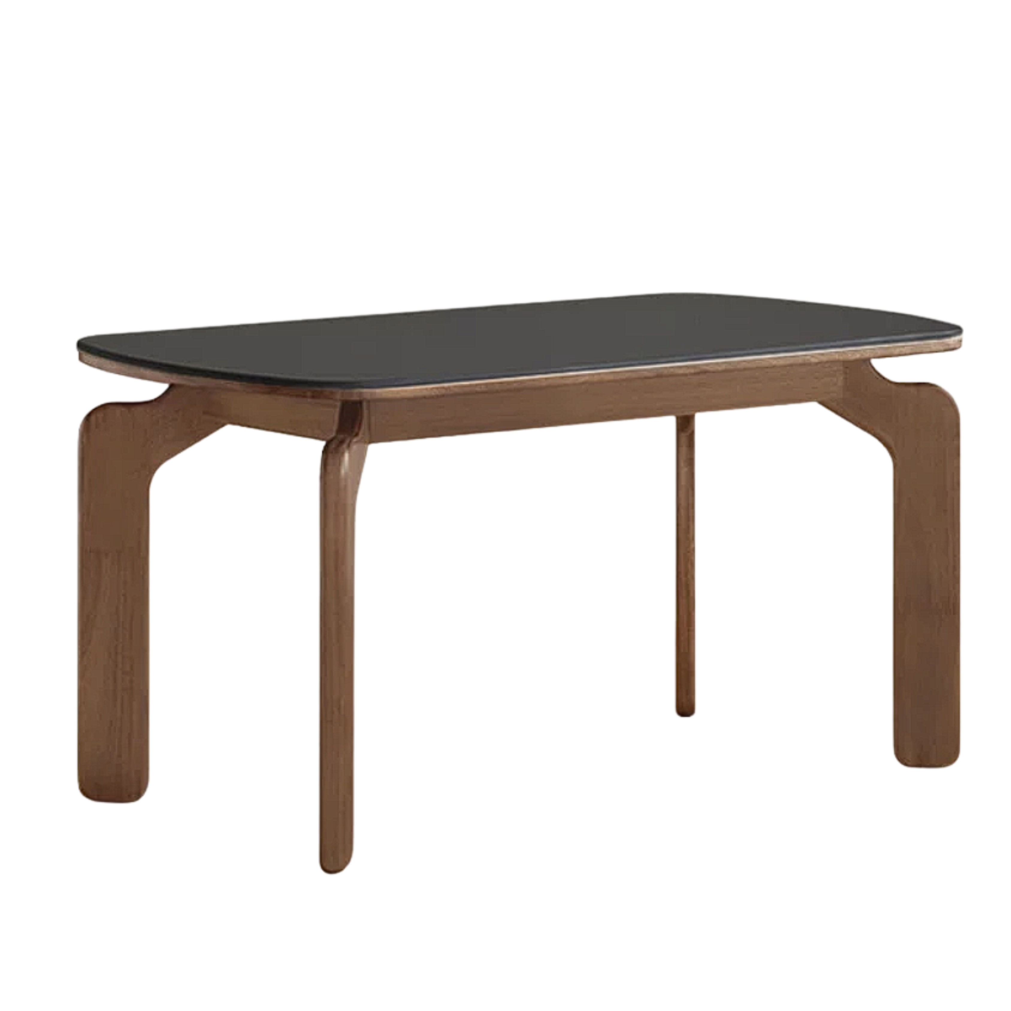Sandalwood, Rubberwood Solid Wood Rock Board Retro Antique Style Dining Table