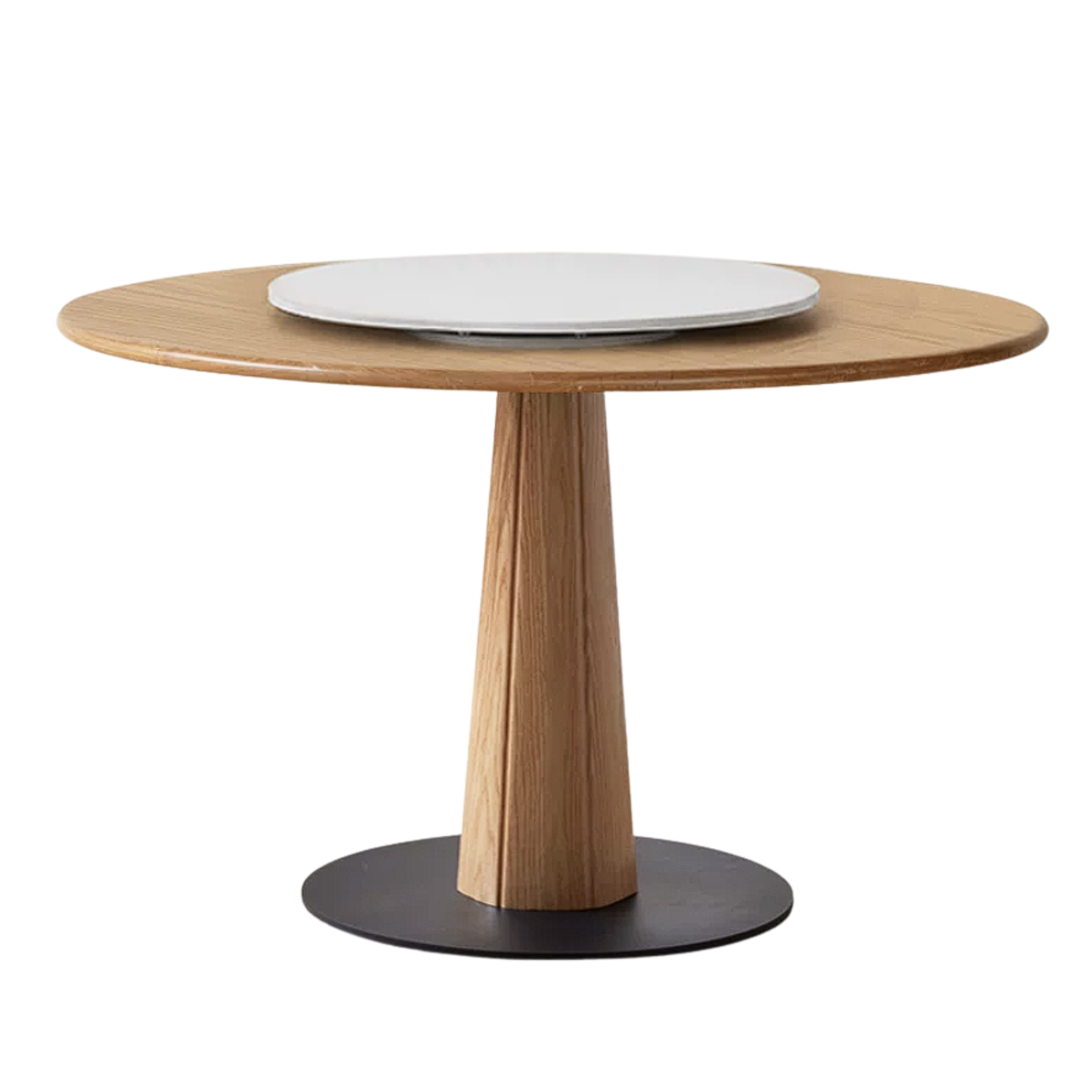Oak Solid Wood Slab Round Dining Table