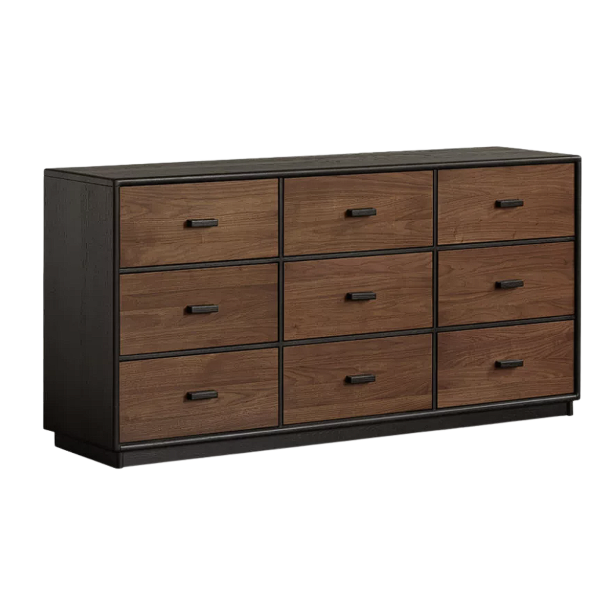 Oak Solid Wood Italian Light Luxury Chest of Drawers.