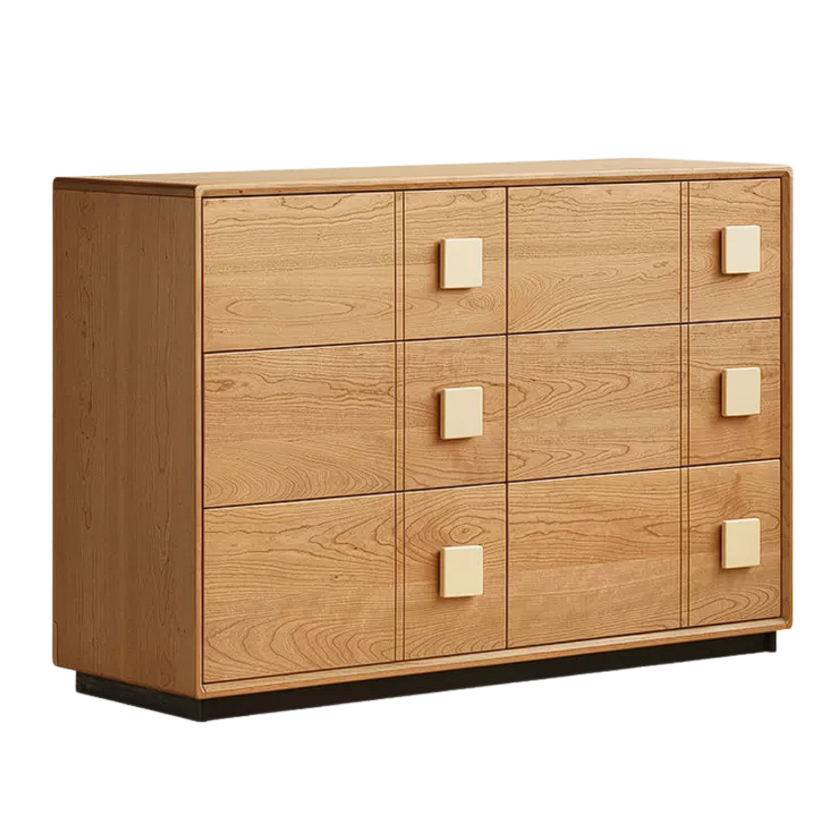 Cherry Solid Wood Retro Five-Drawer Chest