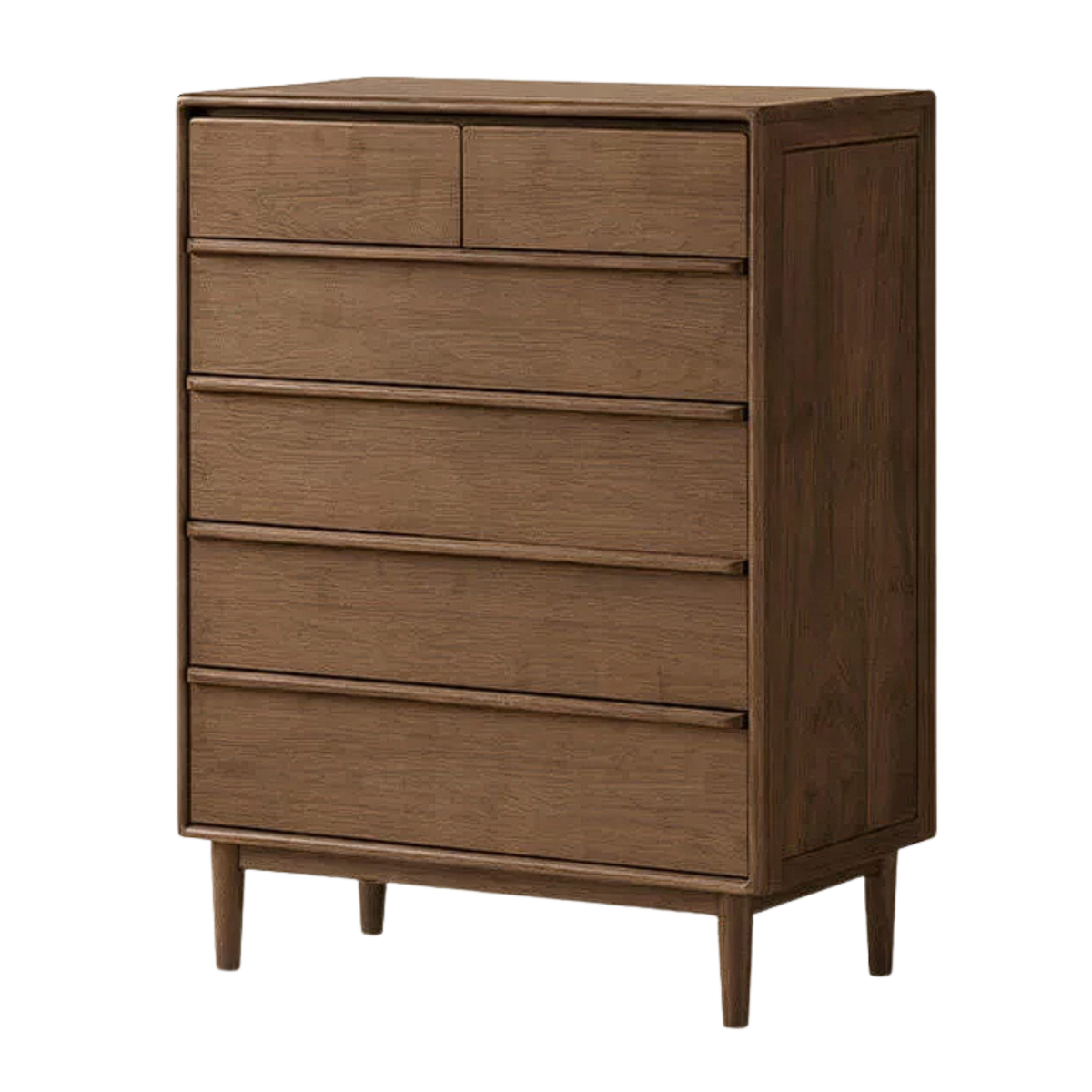Black Walnut, Sandalwood Solid Wood, Solid Longan Hardwood Italian Light Luxury Chest of Drawers