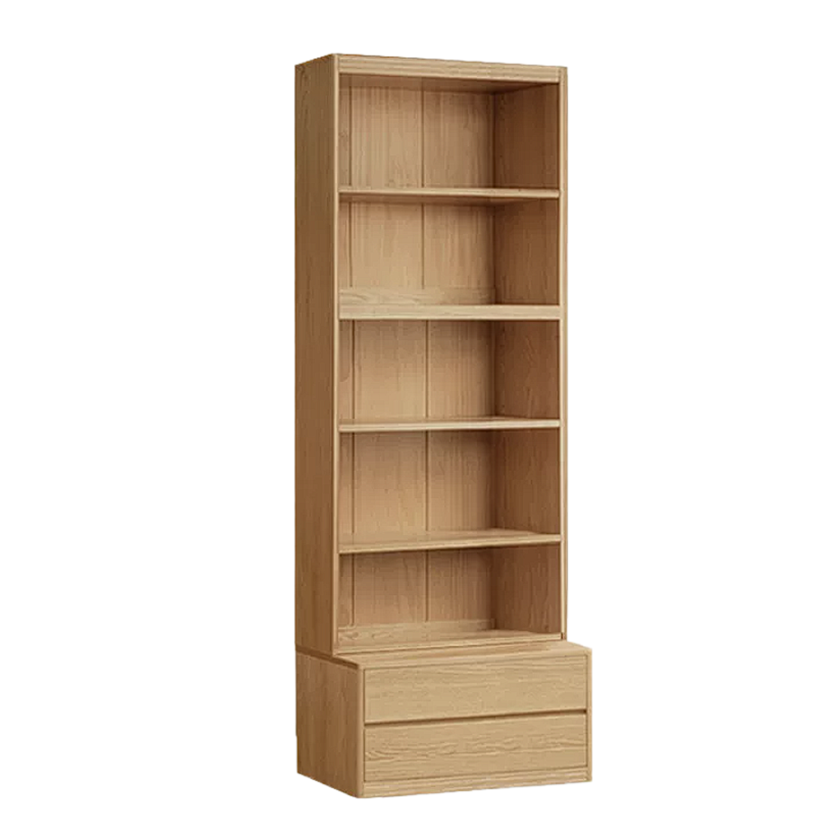 Ash, Oak Solid Wood Modern Combination Bookcase Integrated Card Seat
