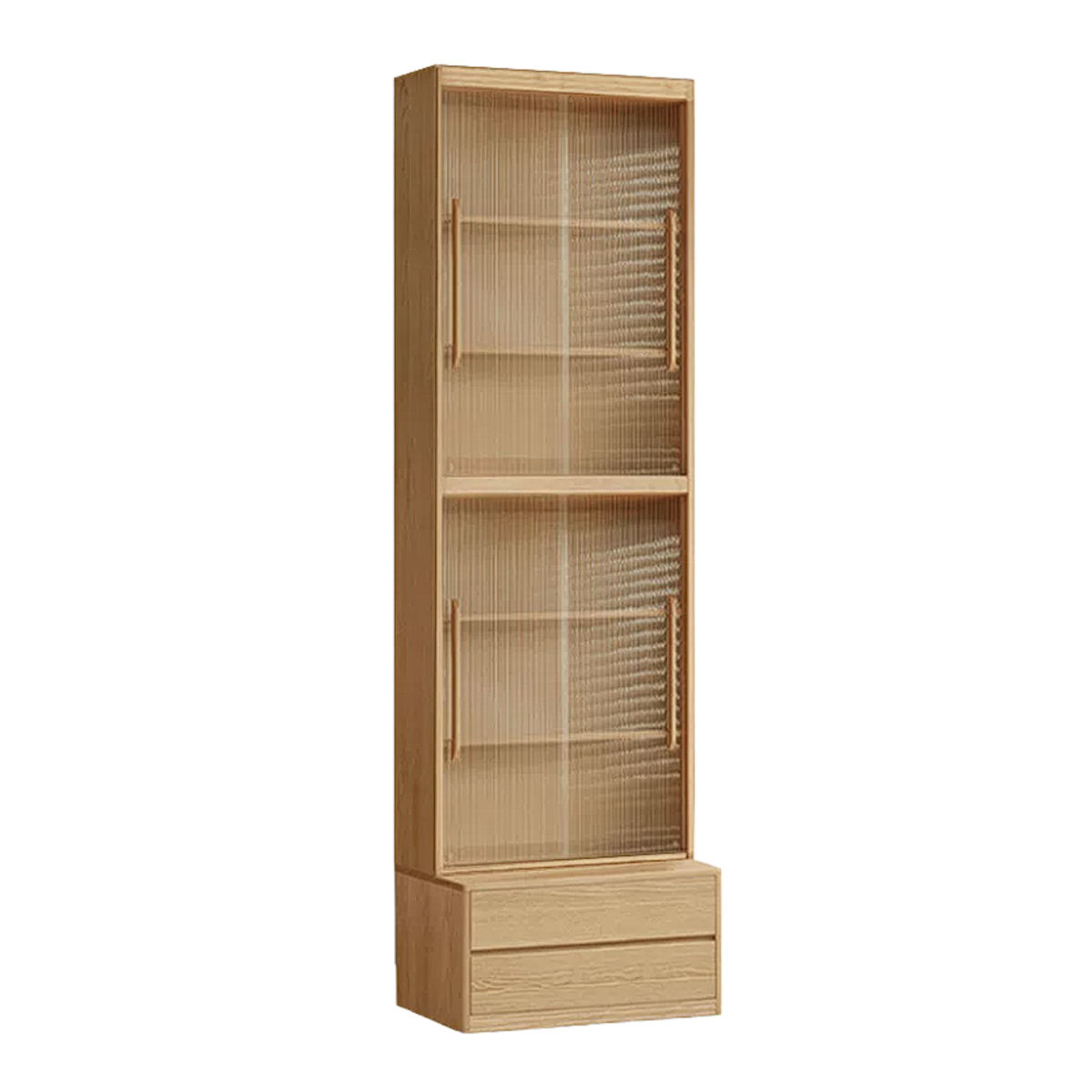 Ash, Oak Solid Wood Modern Combination Bookcase Integrated Card Seat
