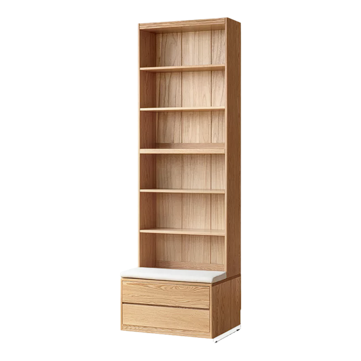 Ash, Oak Solid Wood Modern Combination Bookcase Integrated Card Seat