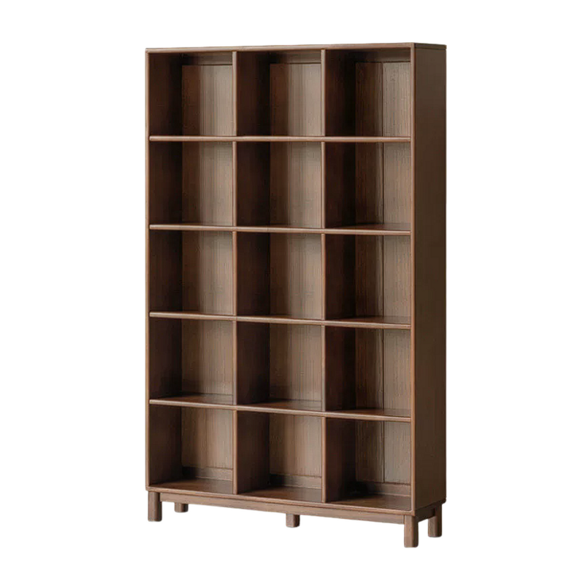 Black Walnut, Golden Sandalwood Solid Wood Light Luxury Style Bookshelf