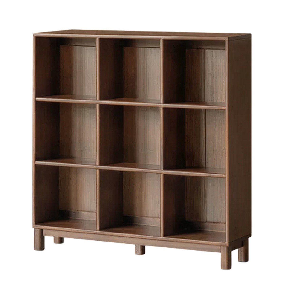 Black Walnut, Golden Sandalwood Solid Wood Light Luxury Style Bookshelf