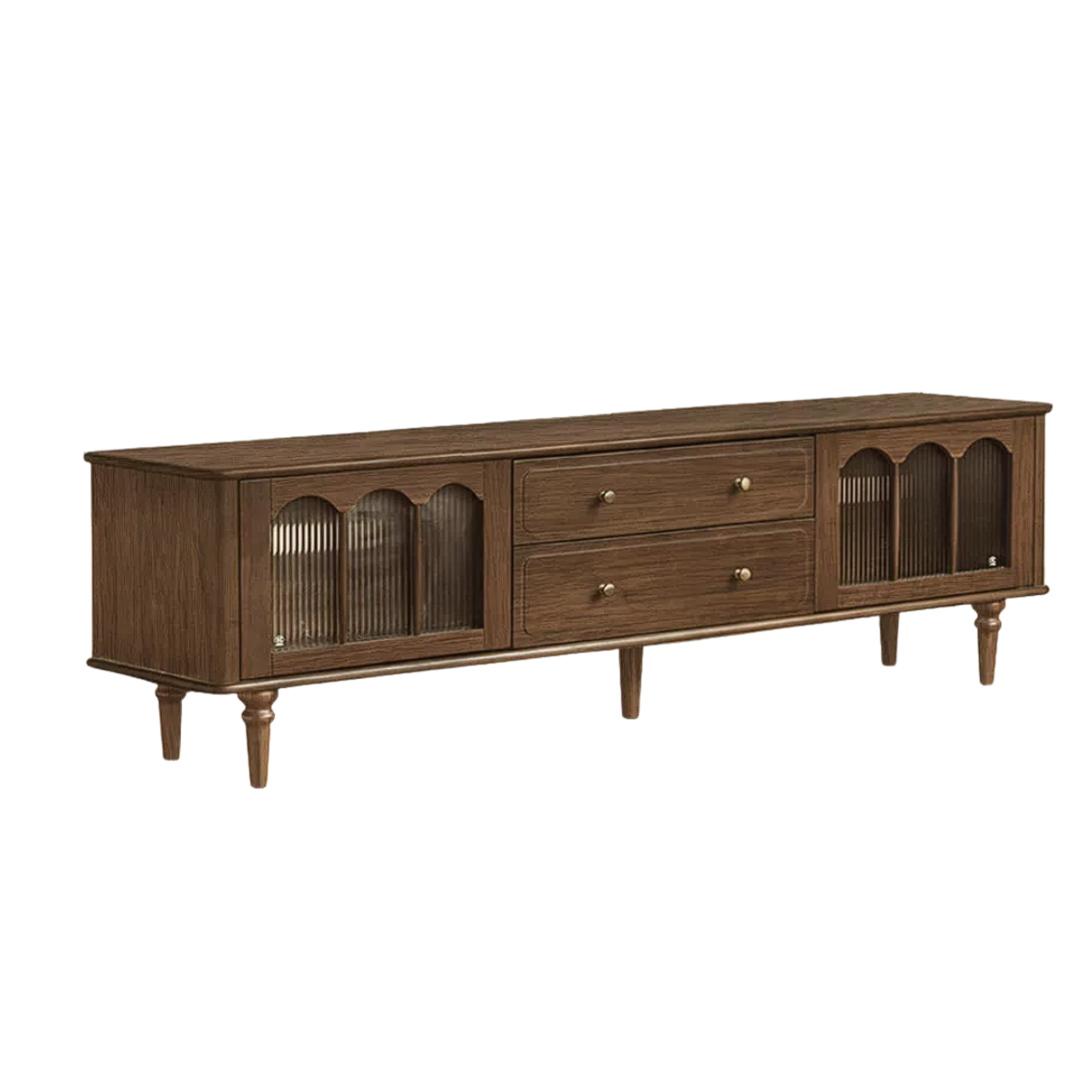 Black Walnut, Peachwood, Ash Solid Wood American Retro TV Cabinet