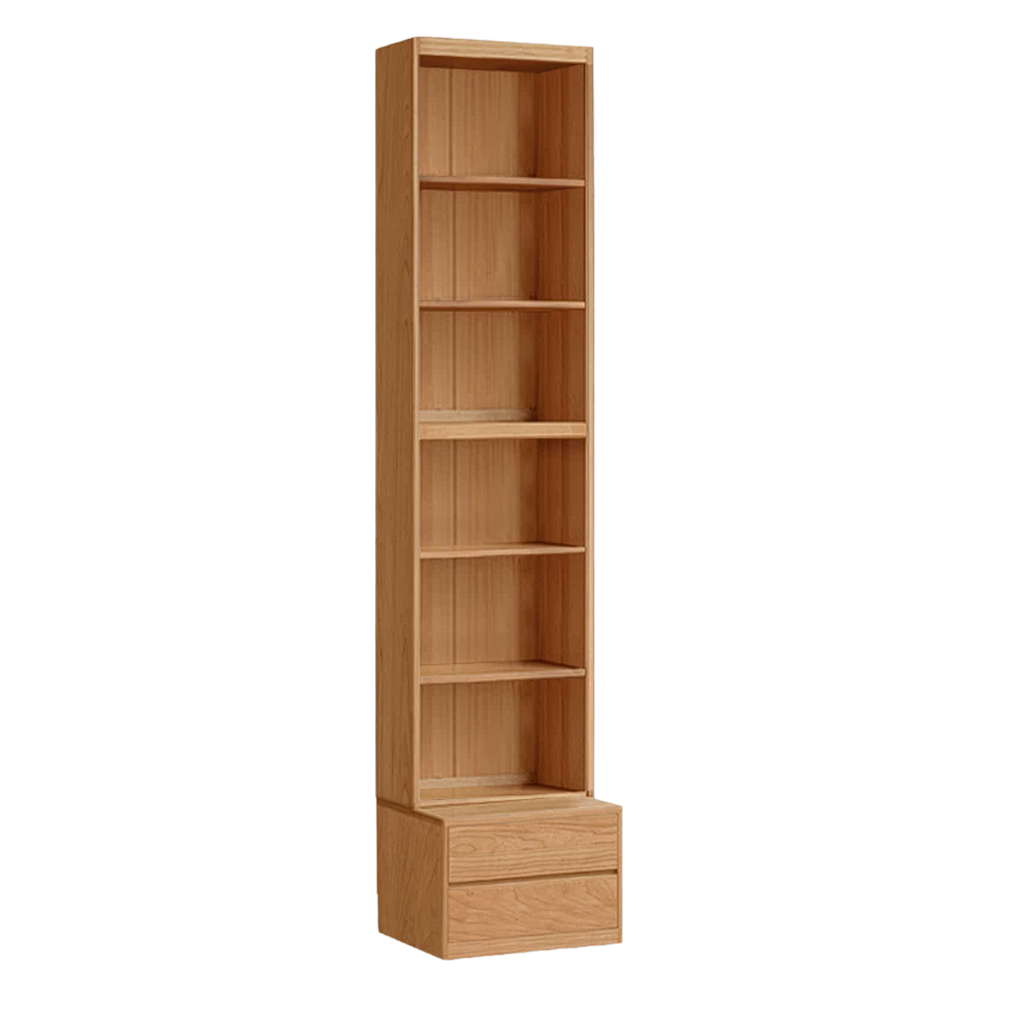 Cherry Solid Wood Bookcase Combination Glass Cabinet