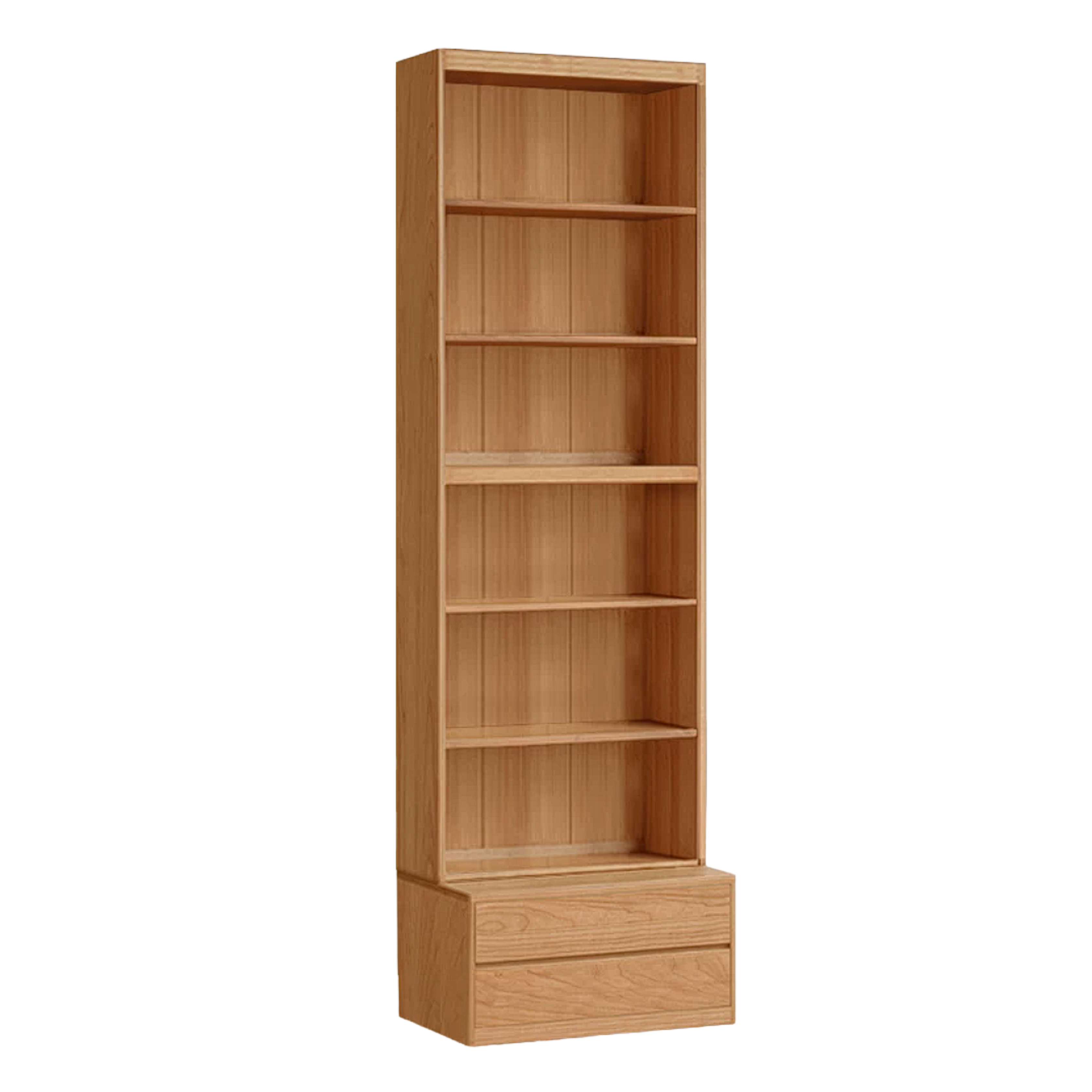 Cherry Solid Wood Bookcase Combination Glass Cabinet