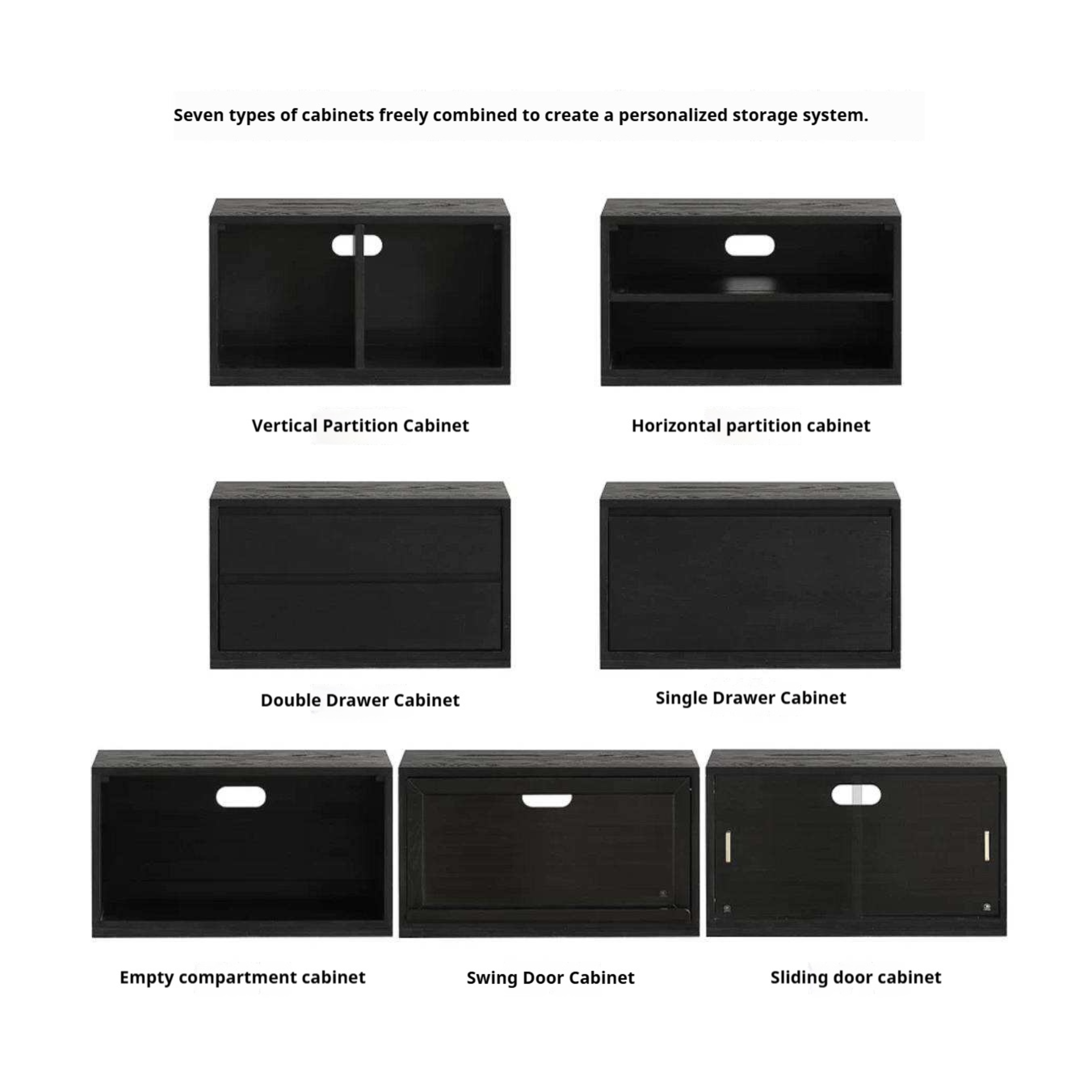 Oak Solid Wood TV Cabinet Modular with Modern Minimalist Storage