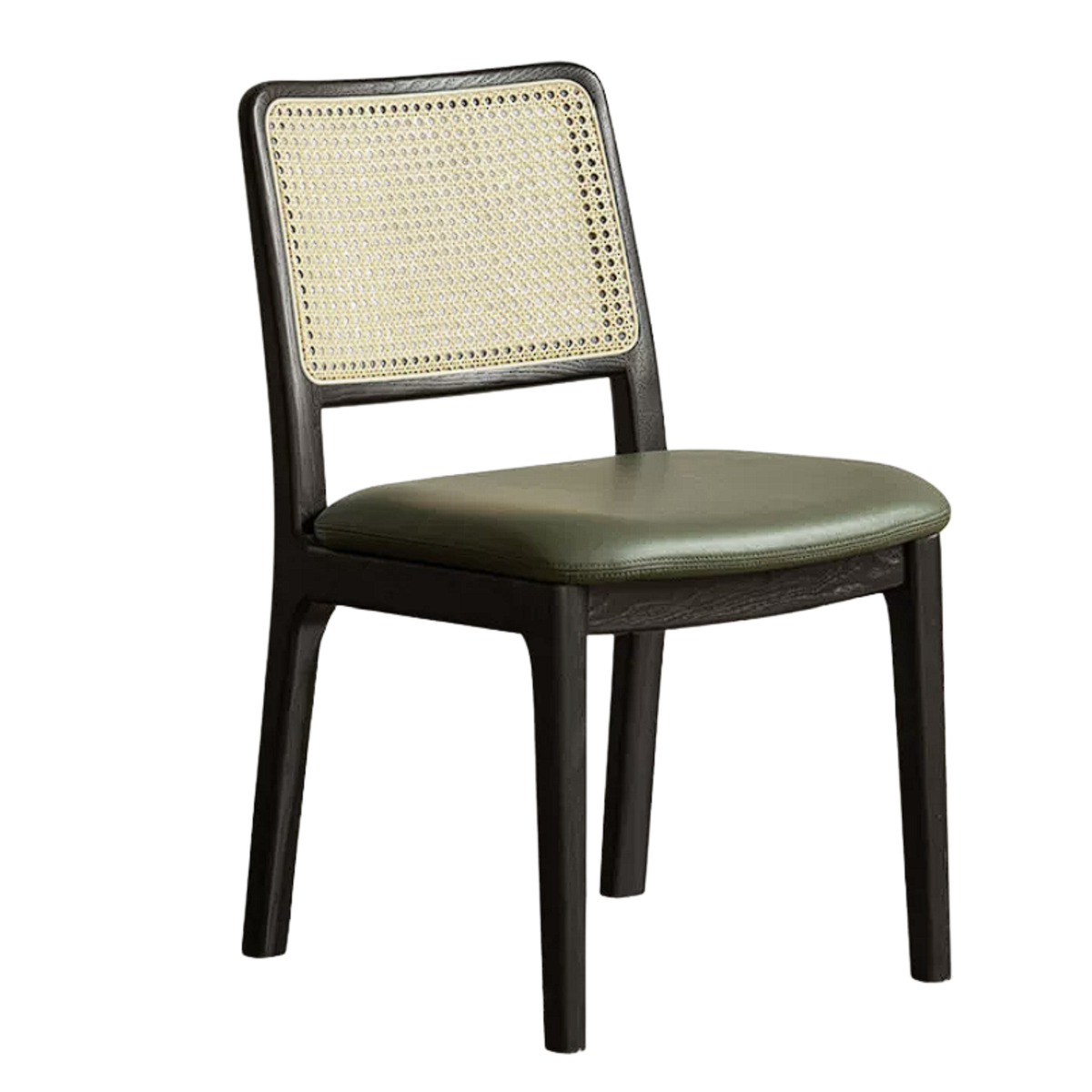 Set 4 pcs Black Walnut, Oak, Ash, Sandalwood Solid Wood Cane Back Dining Chair