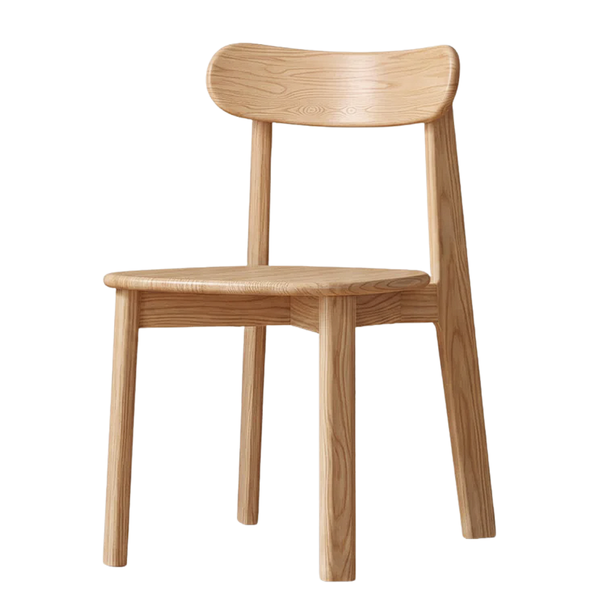 4 pcs -Beech, Oak, Black Walnut, White Ash Solid Wood Modern Dining Chairs