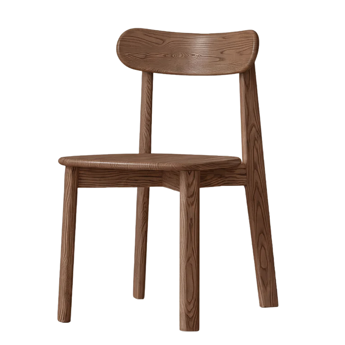 4 pcs -Beech, Oak, Black Walnut, White Ash Solid Wood Modern Dining Chairs
