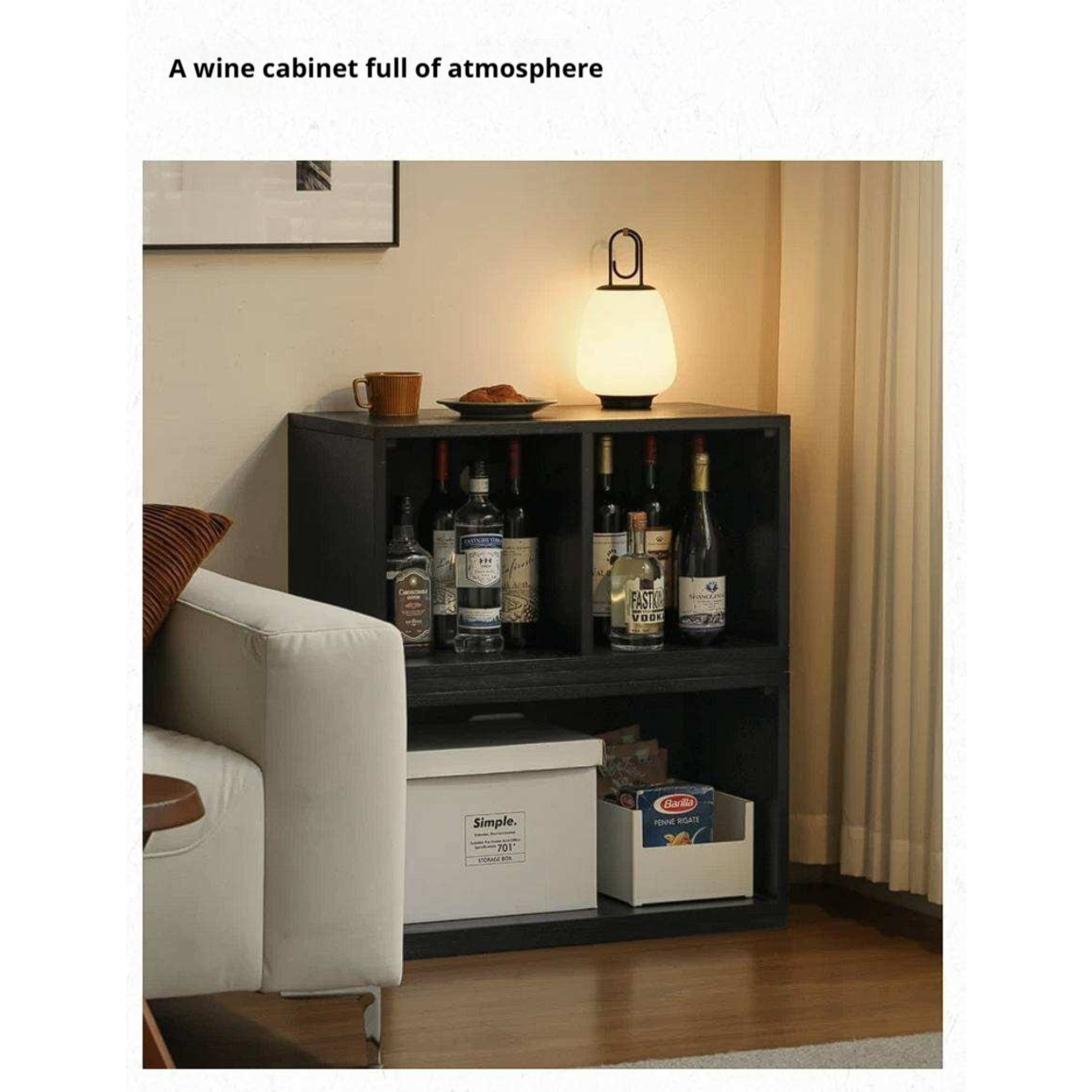 Oak Solid Wood TV Cabinet Modular with Modern Minimalist Storage