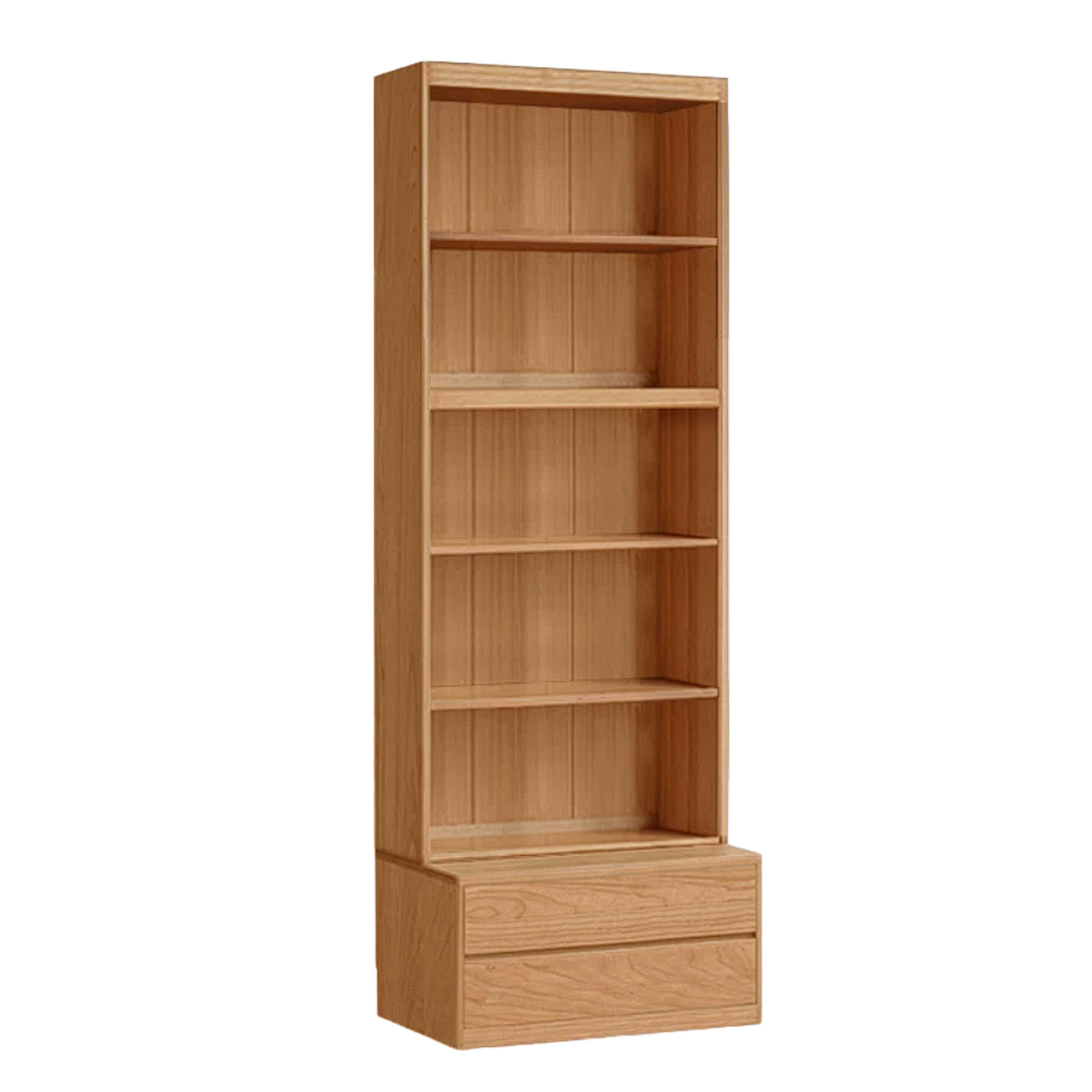 Cherry Solid Wood Bookcase Combination Glass Cabinet
