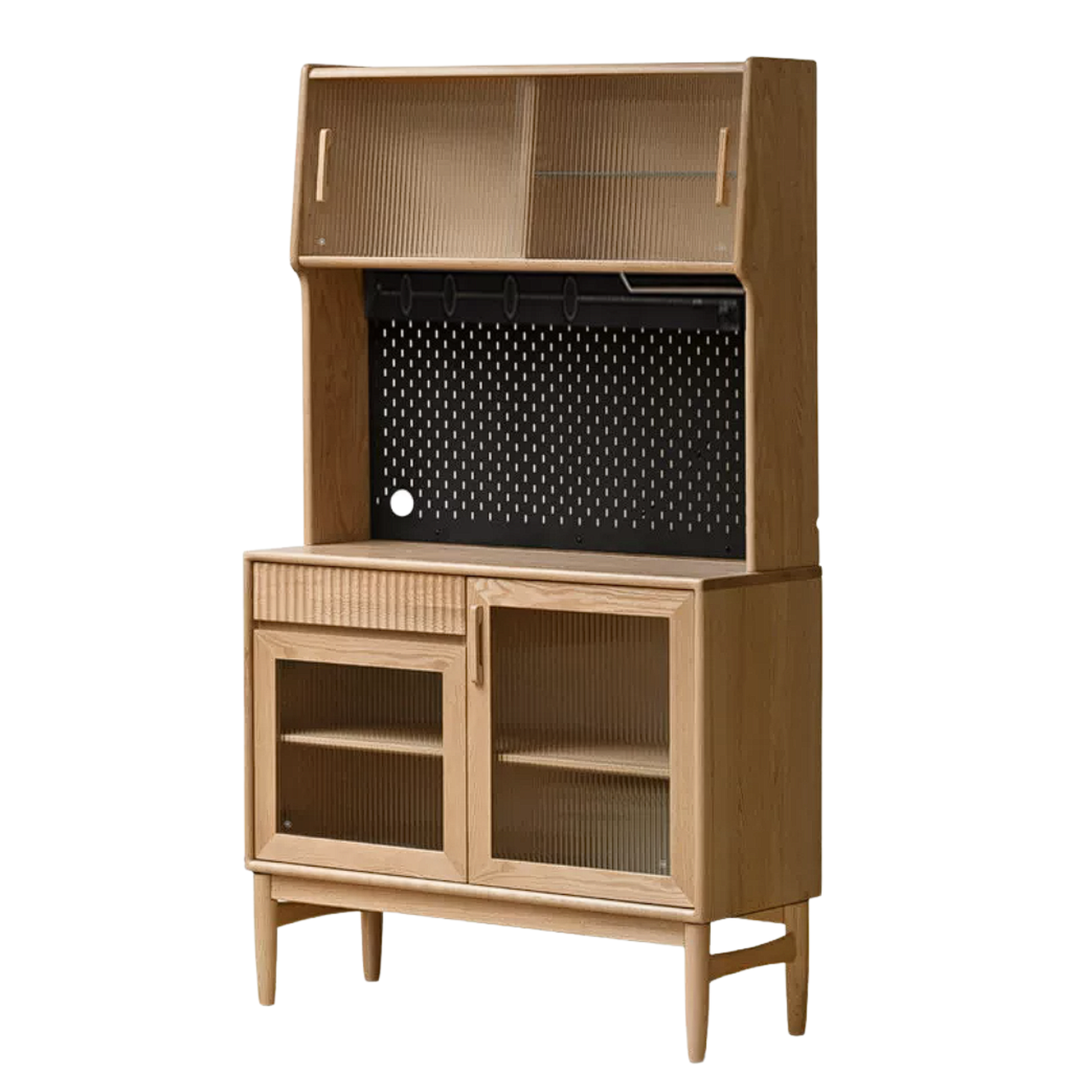 Cherry, Oak, Black Walnut Solid Wood Retro Dining Sideboard