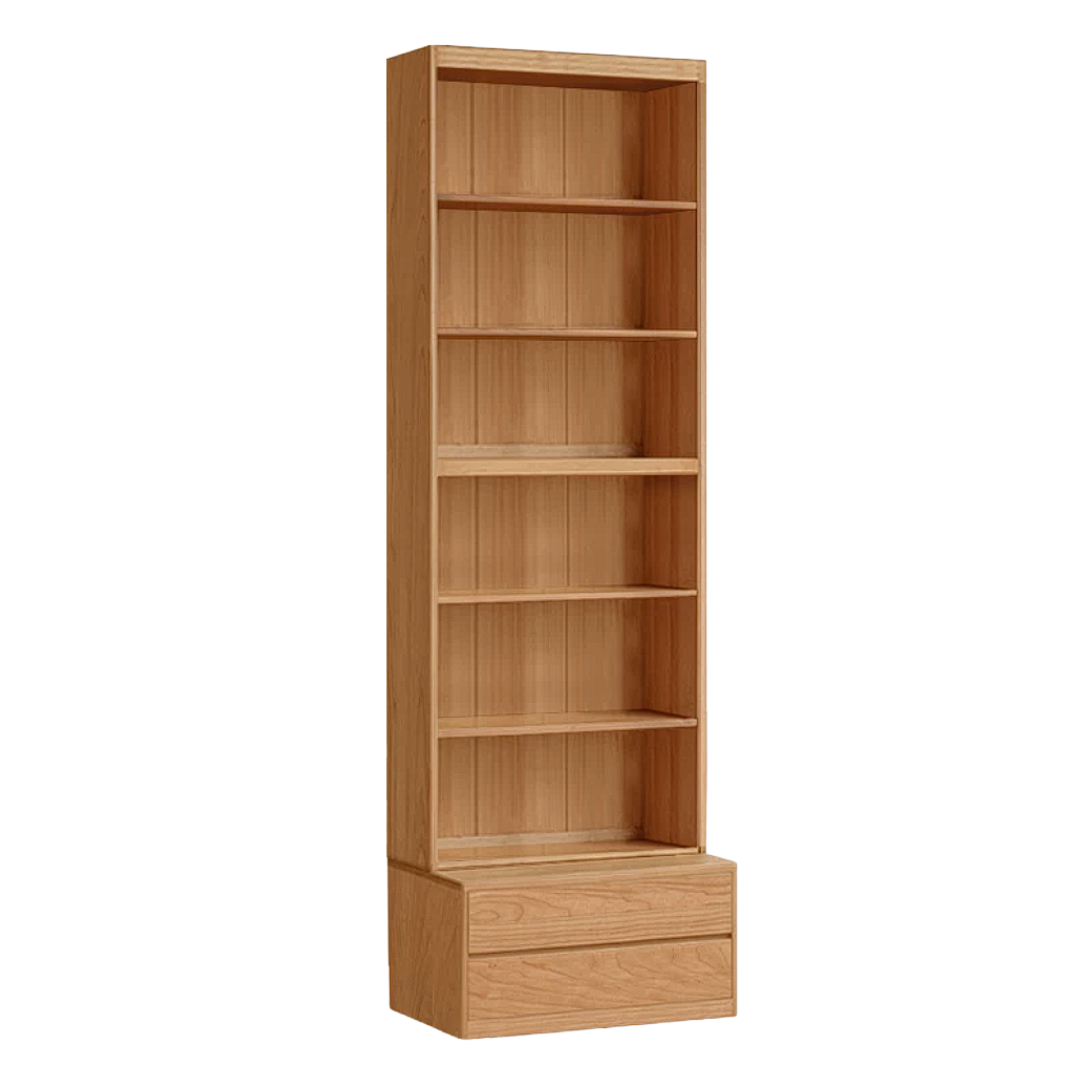 Cherry Solid Wood Bookcase Combination Glass Cabinet