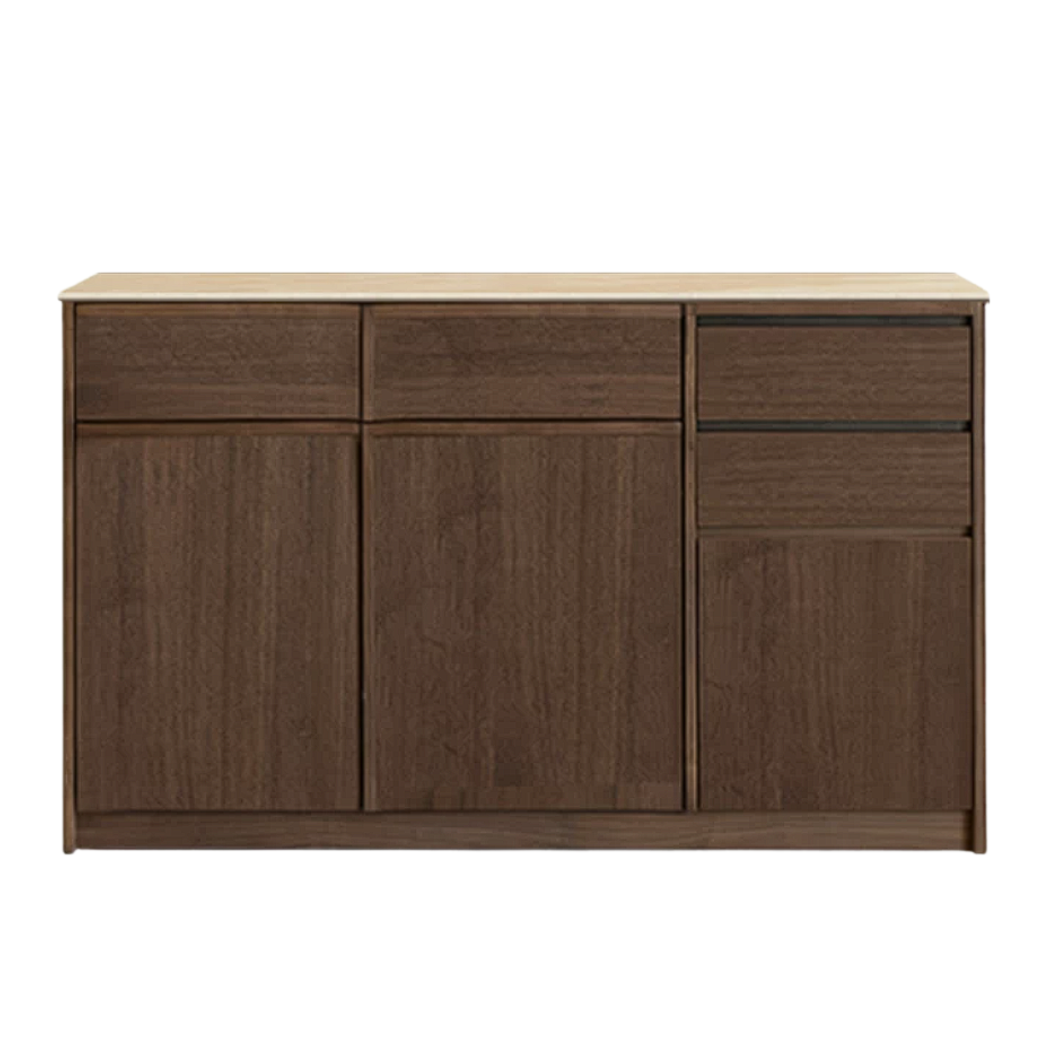 Black Walnut, Sandalwood, Ash Solid Wood Dining Cabinet Antique Style Rock Board