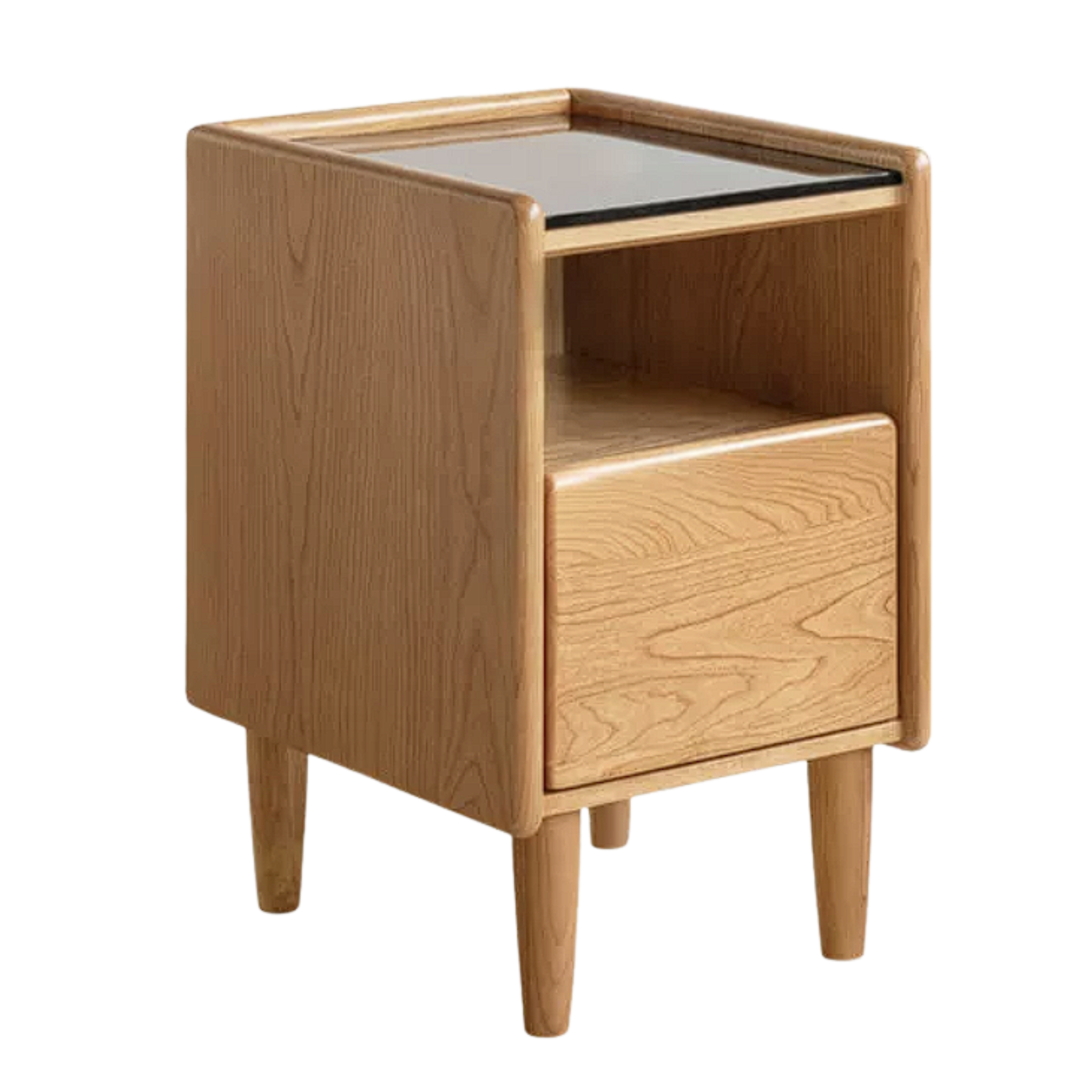 Cherry Solid Wood Retro Nightstand