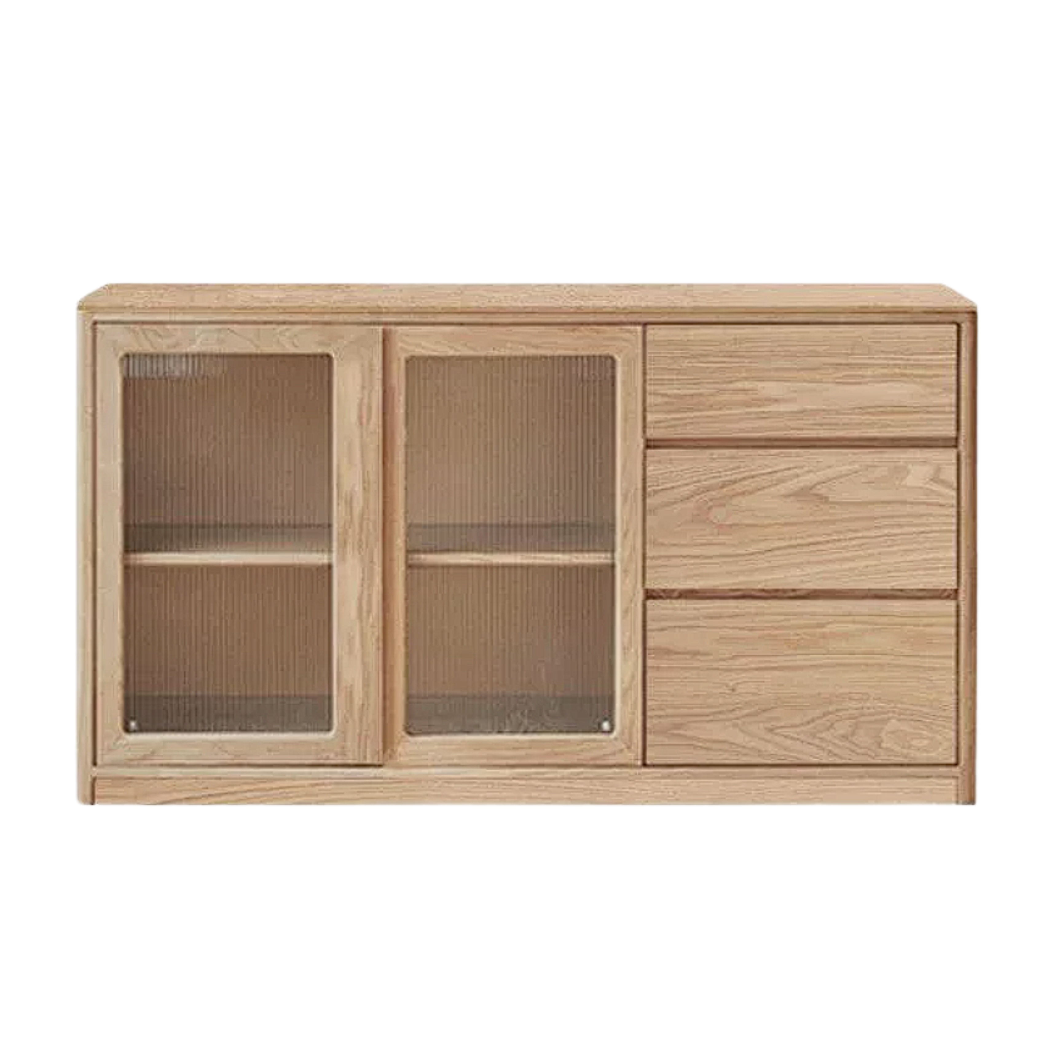 Ash Solid Wood White Wax Rock Plate Sideboard