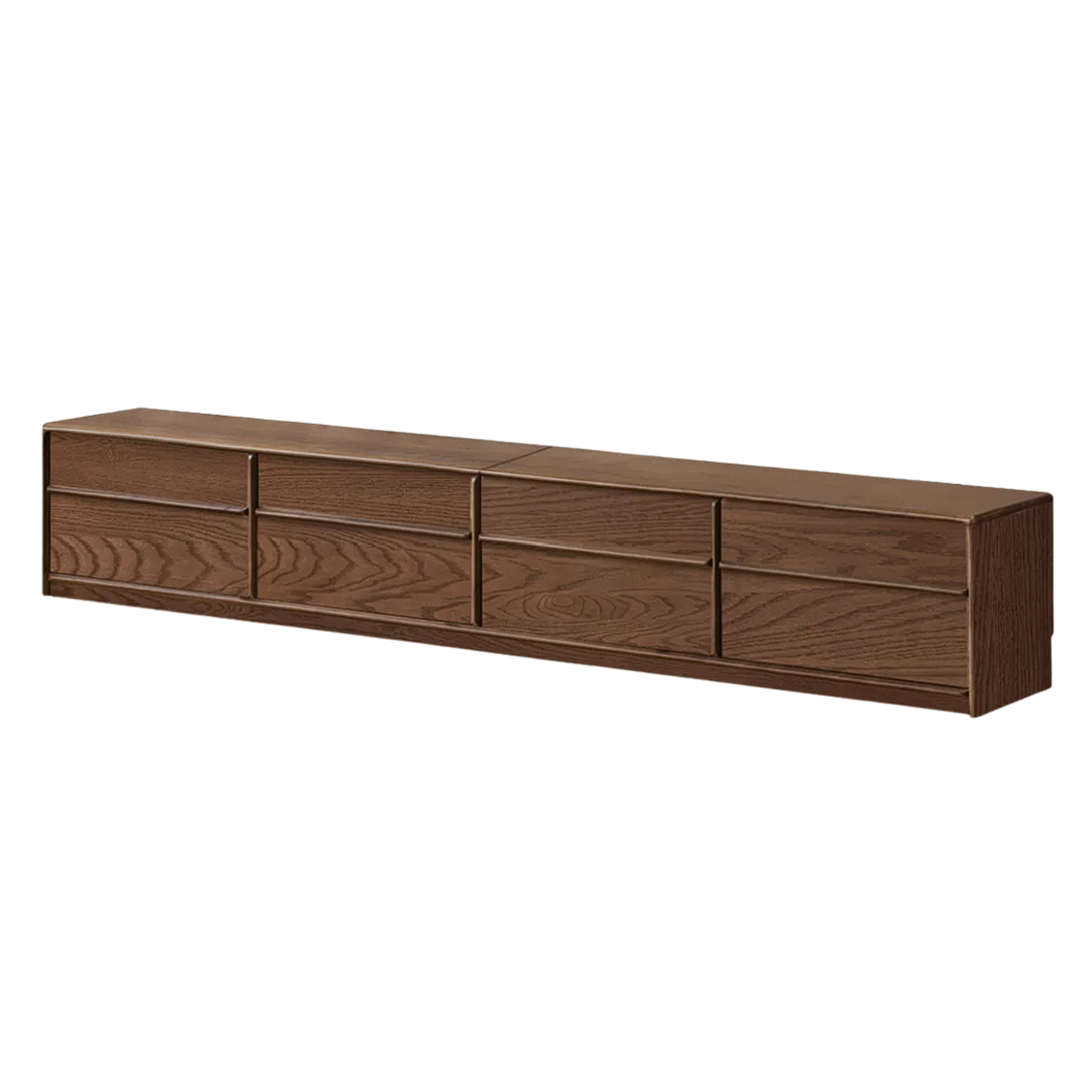 Black Walnut, Sandalwood, White Ash, Ash, Oak Solid Wood Italian Light Luxury Floor TV Cabinet.