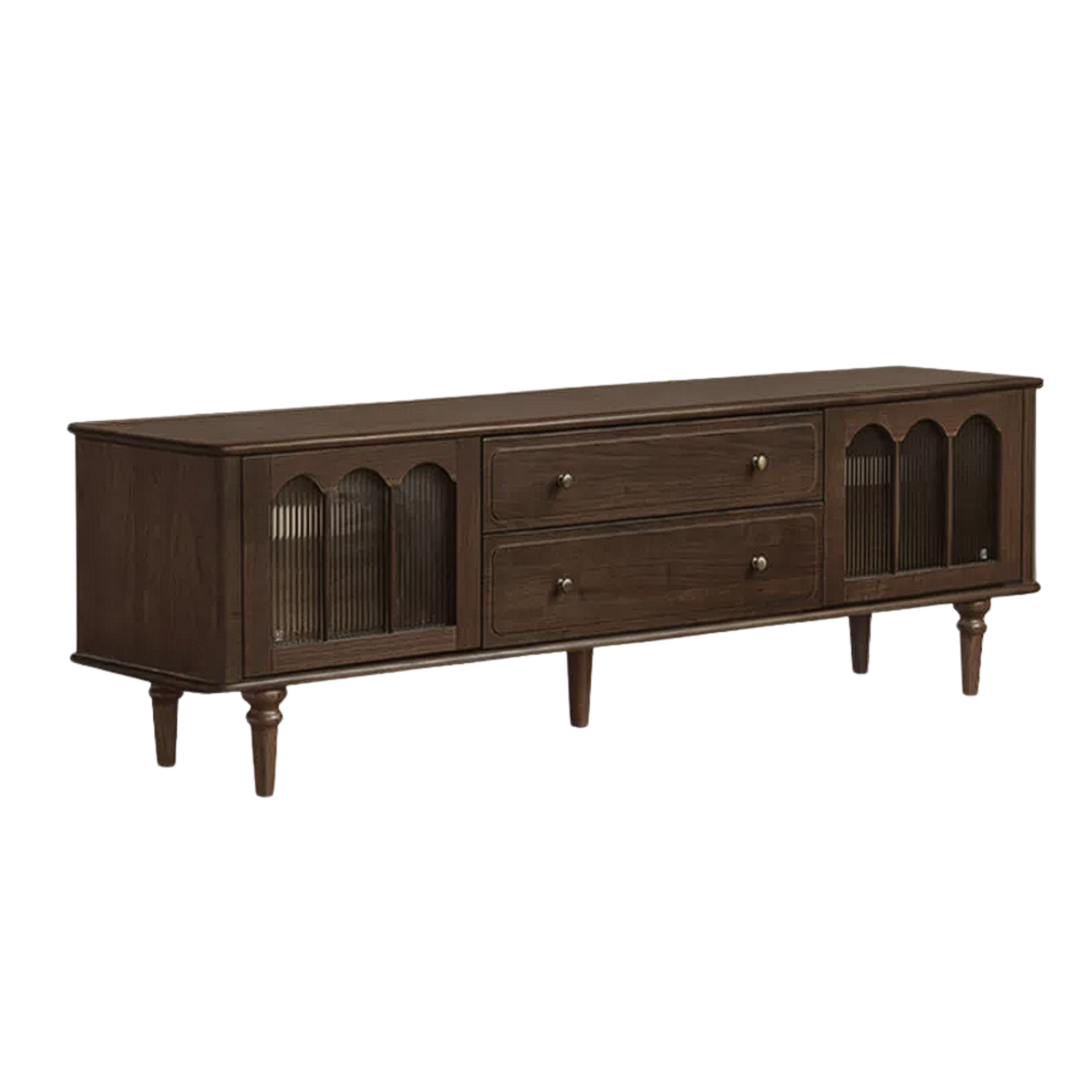 Black Walnut, Peachwood, Ash Solid Wood American Retro TV Cabinet