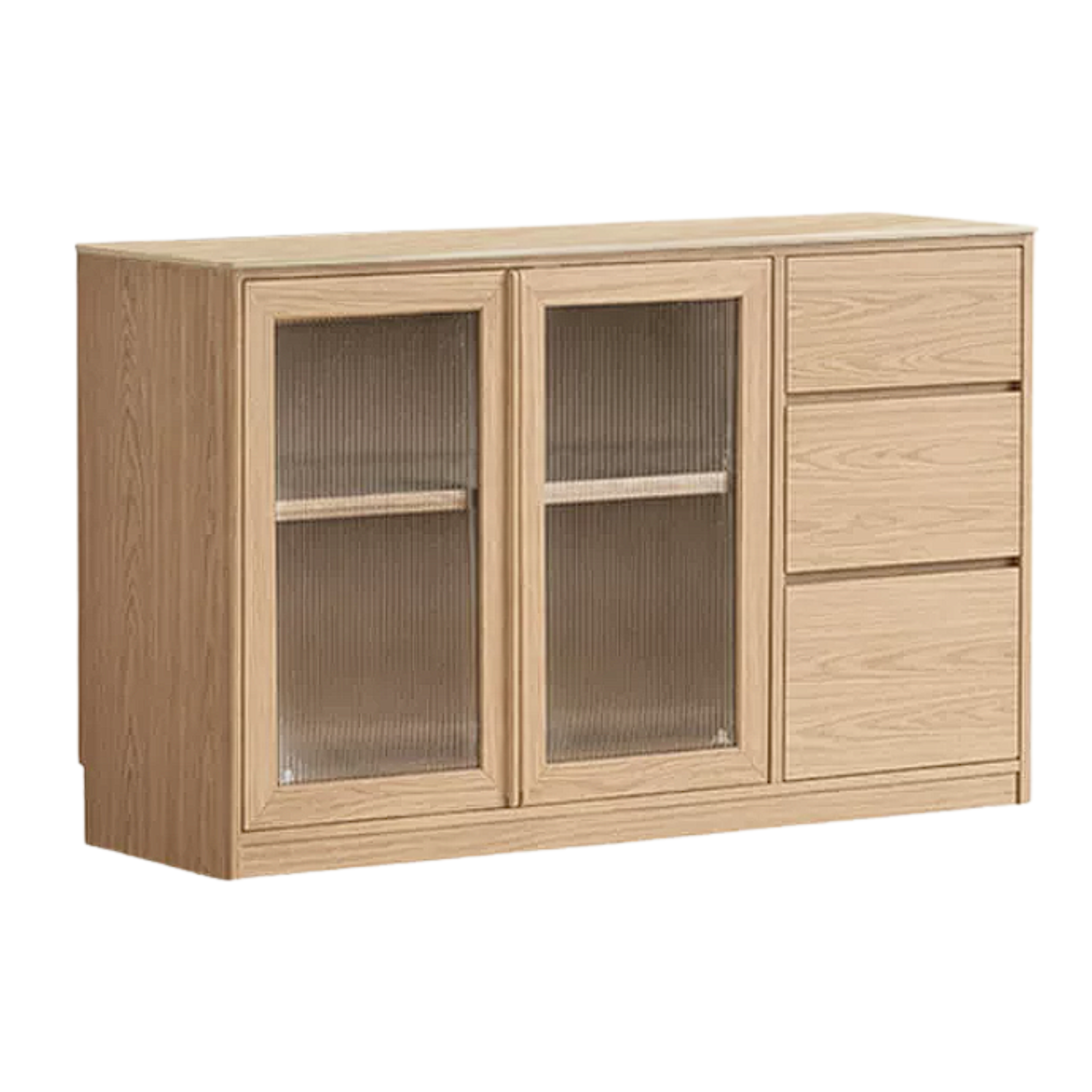Ash Solid Wood White Wax Rock Plate Sideboard