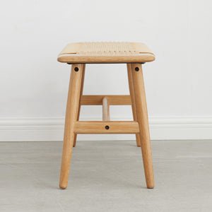 Oak solid wood Corded Bench