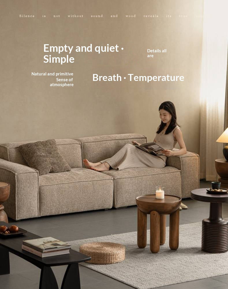 Mango Solid Wood Wabi Sabi Round Side Table