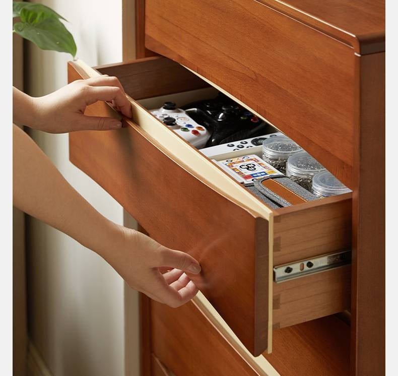 Poplar Solid Wood Vintage Style Side Cabinet.