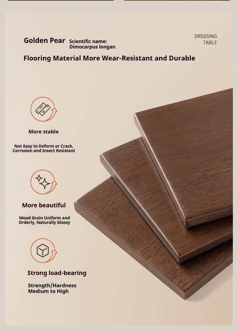 Solid Longan Hardwood Modern Minimalist Vanity Table