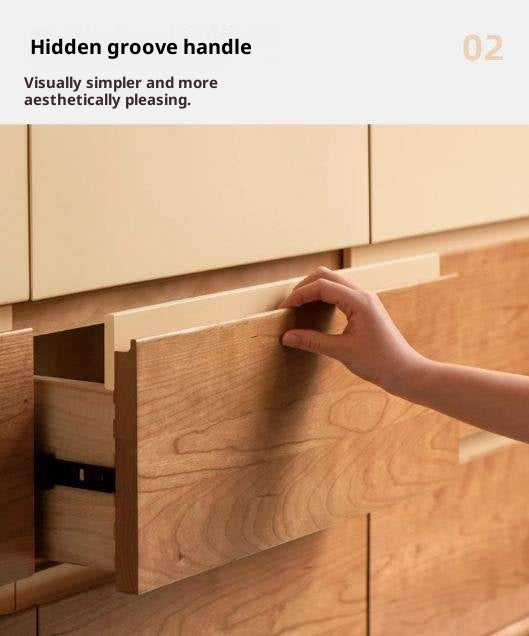 Cherry, Tulipwood Solid Wood Modern Minimalist Chest of Drawers