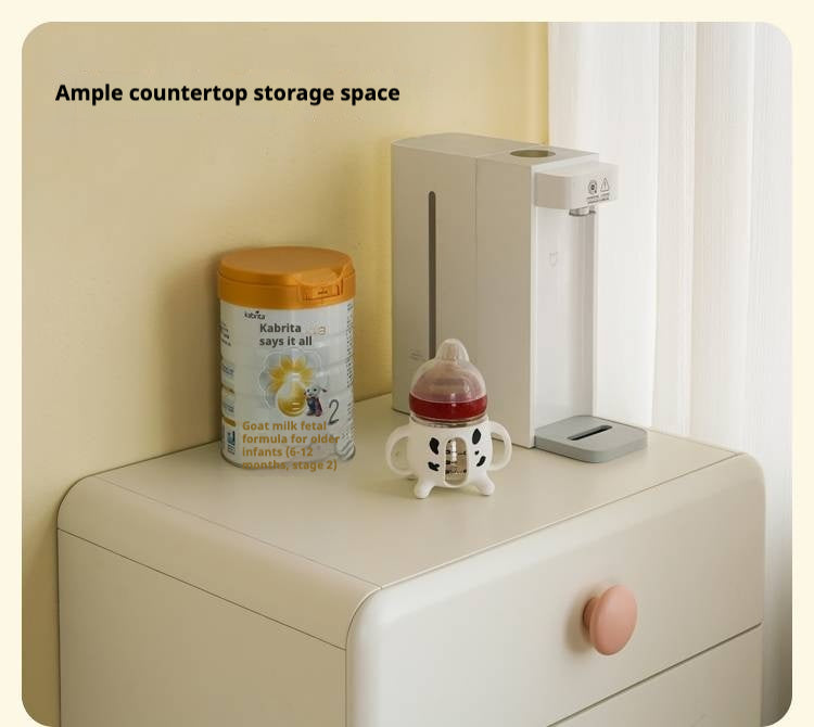 Rubber Solid Wood Children's Storage Cabinet.