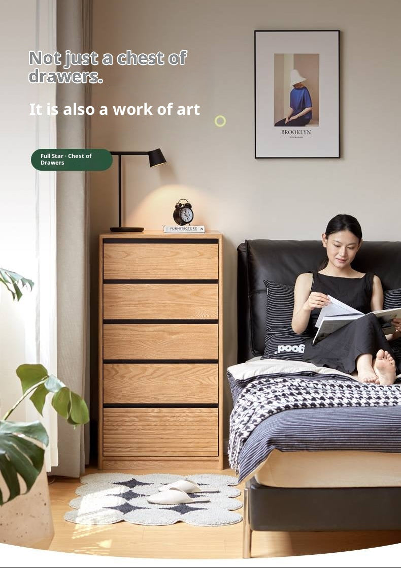 Oak Solid Wood Modern Minimalist Chest of Drawers