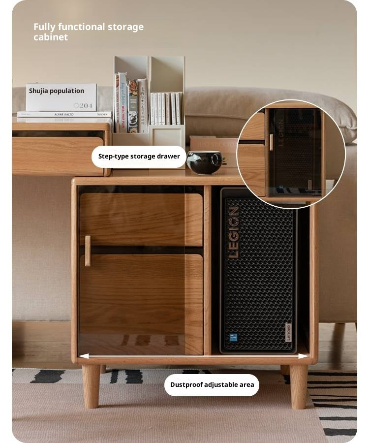 Oak Solid Wood Modern Office Desk