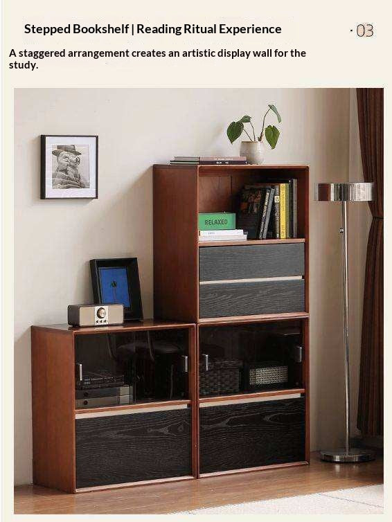 Poplar Solid Wood Ancient Style Bookcase.