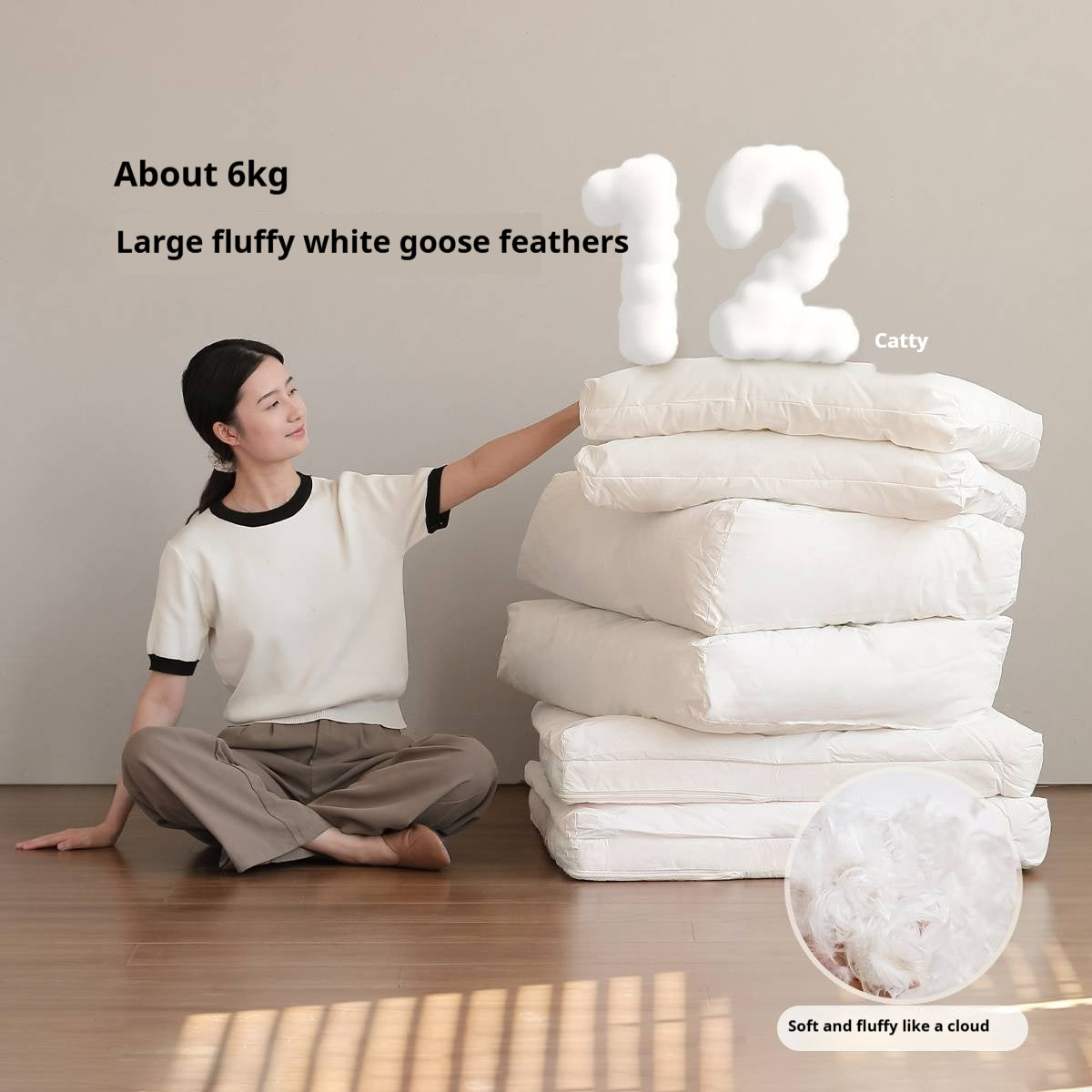 Wabi-Sabi Fabric Sofa with Detachable and Washable Covers